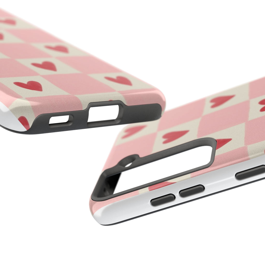 Love-Patterned Tough Phone Case, Heart Design for Essential Protection, Cute Gift for Her, Valentine's Day, Birthday, Everyday Use
