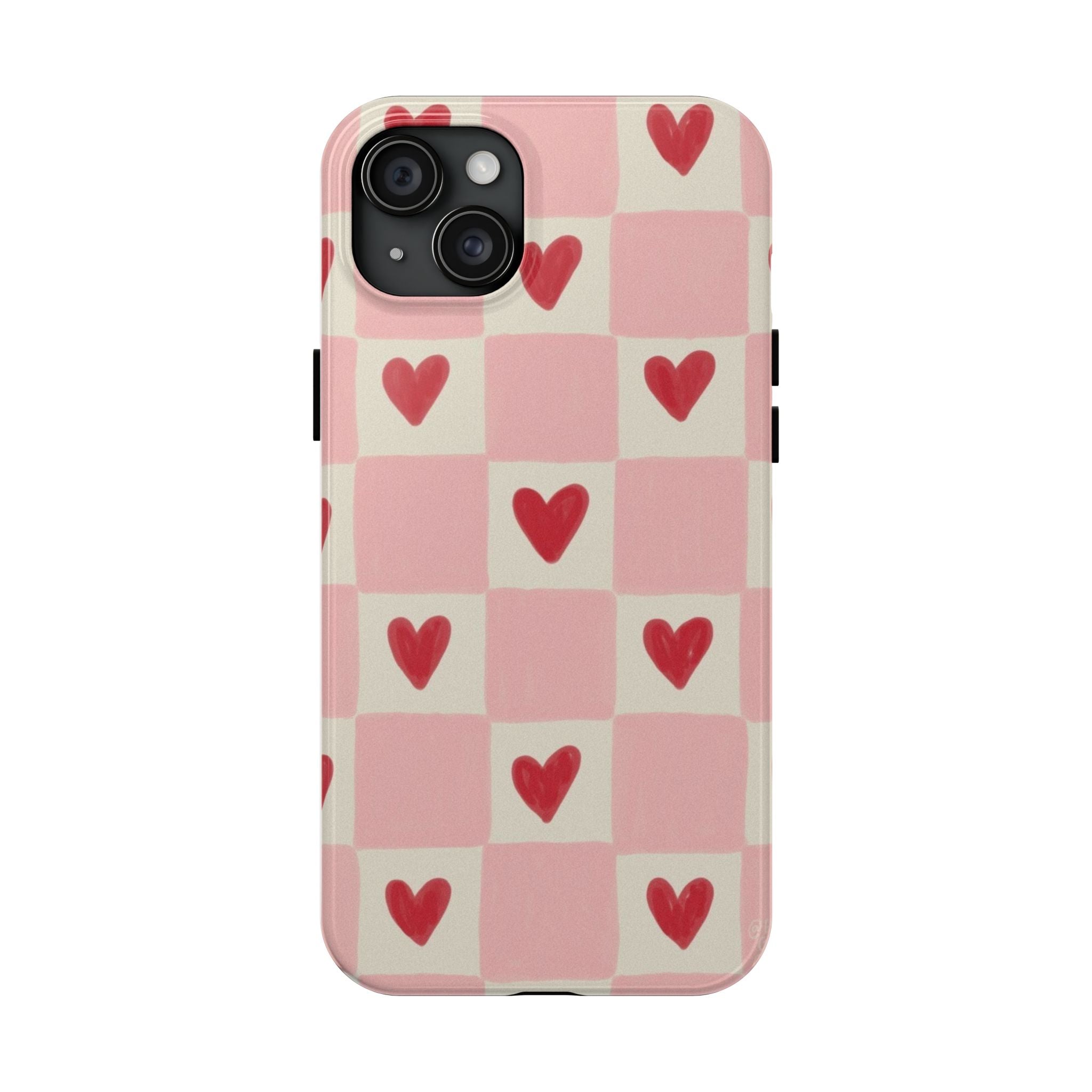 Love-Patterned Tough Phone Case, Heart Design for Essential Protection, Cute Gift for Her, Valentine's Day, Birthday, Everyday Use