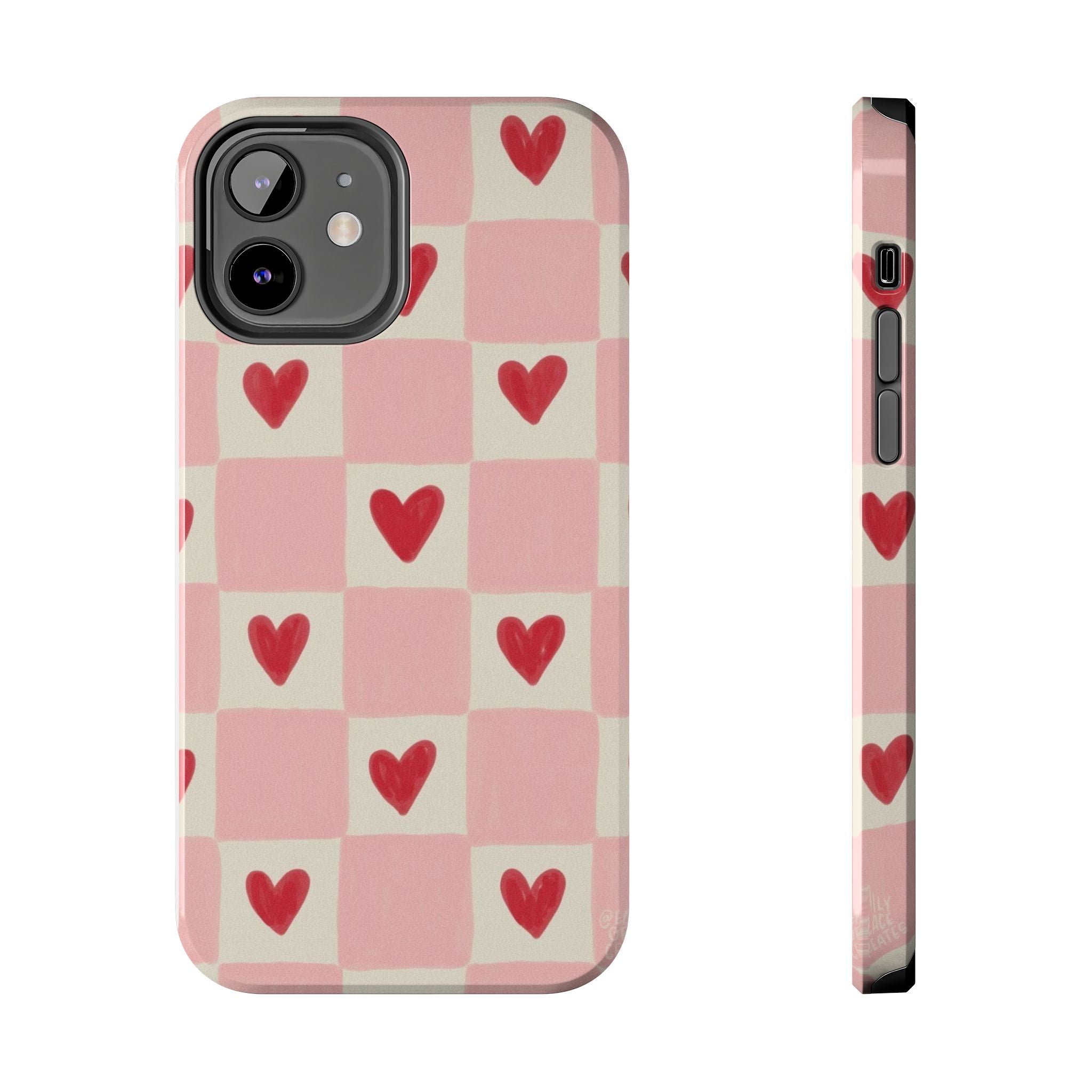 Love-Patterned Tough Phone Case, Heart Design for Essential Protection, Cute Gift for Her, Valentine's Day, Birthday, Everyday Use