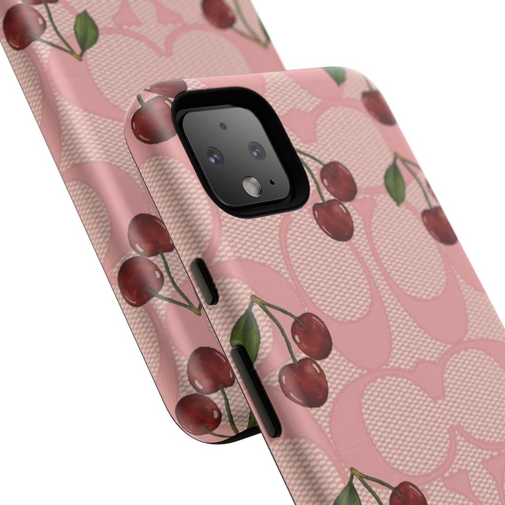 Cherry Pattern Magnetic Clear Impact Case | Phone Cover, Eco-friendly, Gift for Teens, Stylish Protection, Cherry Lovers
