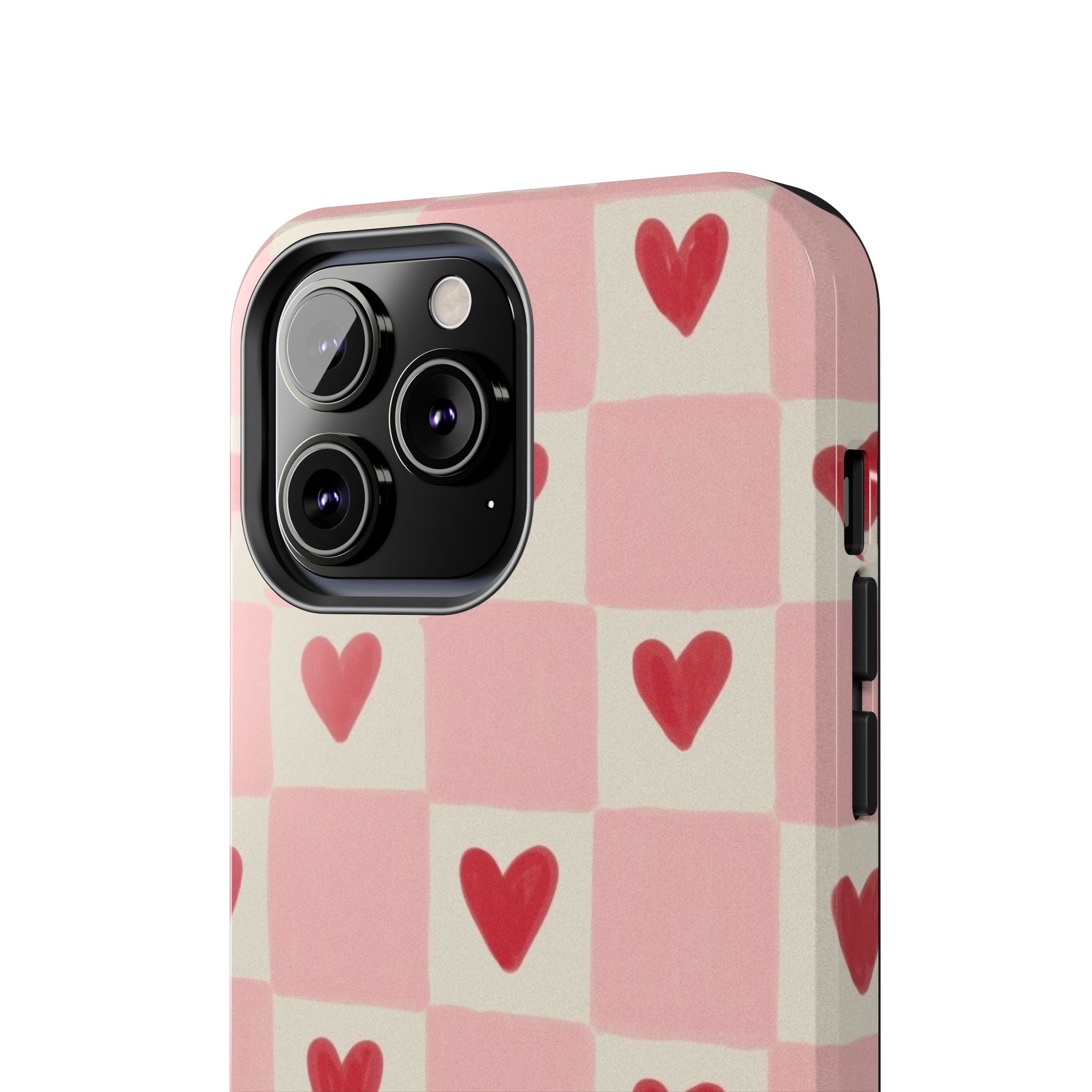 Love-Patterned Tough Phone Case, Heart Design for Essential Protection, Cute Gift for Her, Valentine's Day, Birthday, Everyday Use