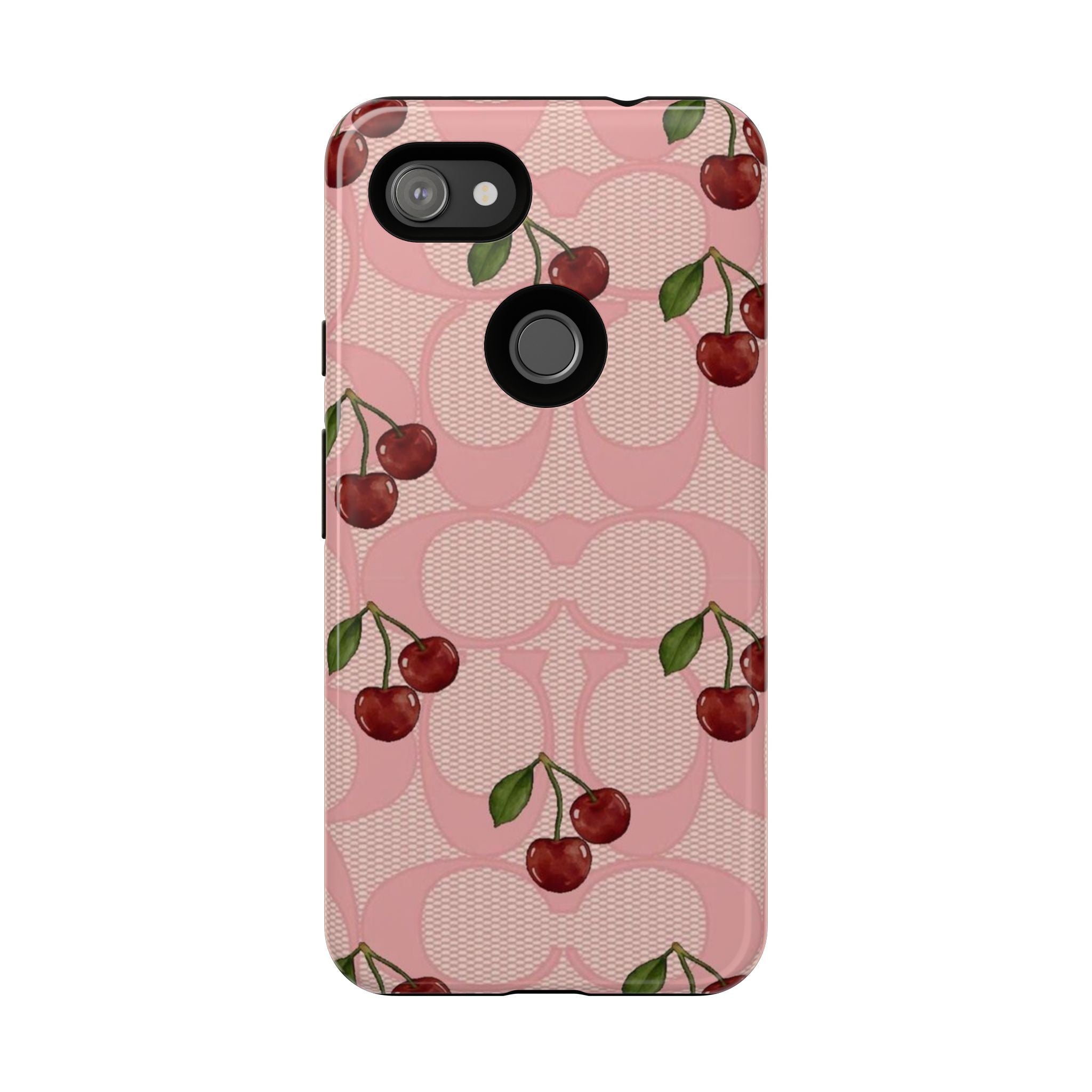 Cherry Pattern Magnetic Clear Impact Case | Phone Cover, Eco-friendly, Gift for Teens, Stylish Protection, Cherry Lovers