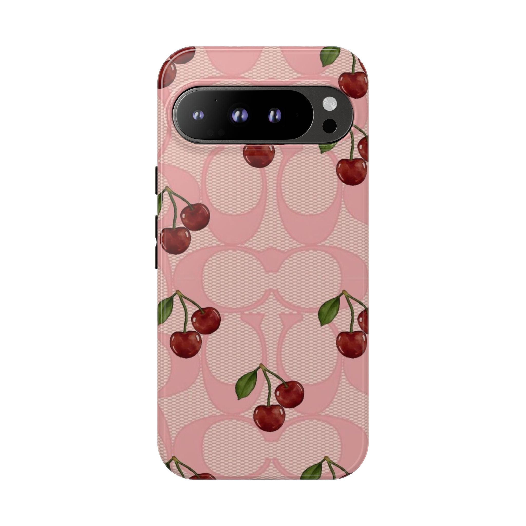 Cherry Pattern Magnetic Clear Impact Case | Phone Cover, Eco-friendly, Gift for Teens, Stylish Protection, Cherry Lovers