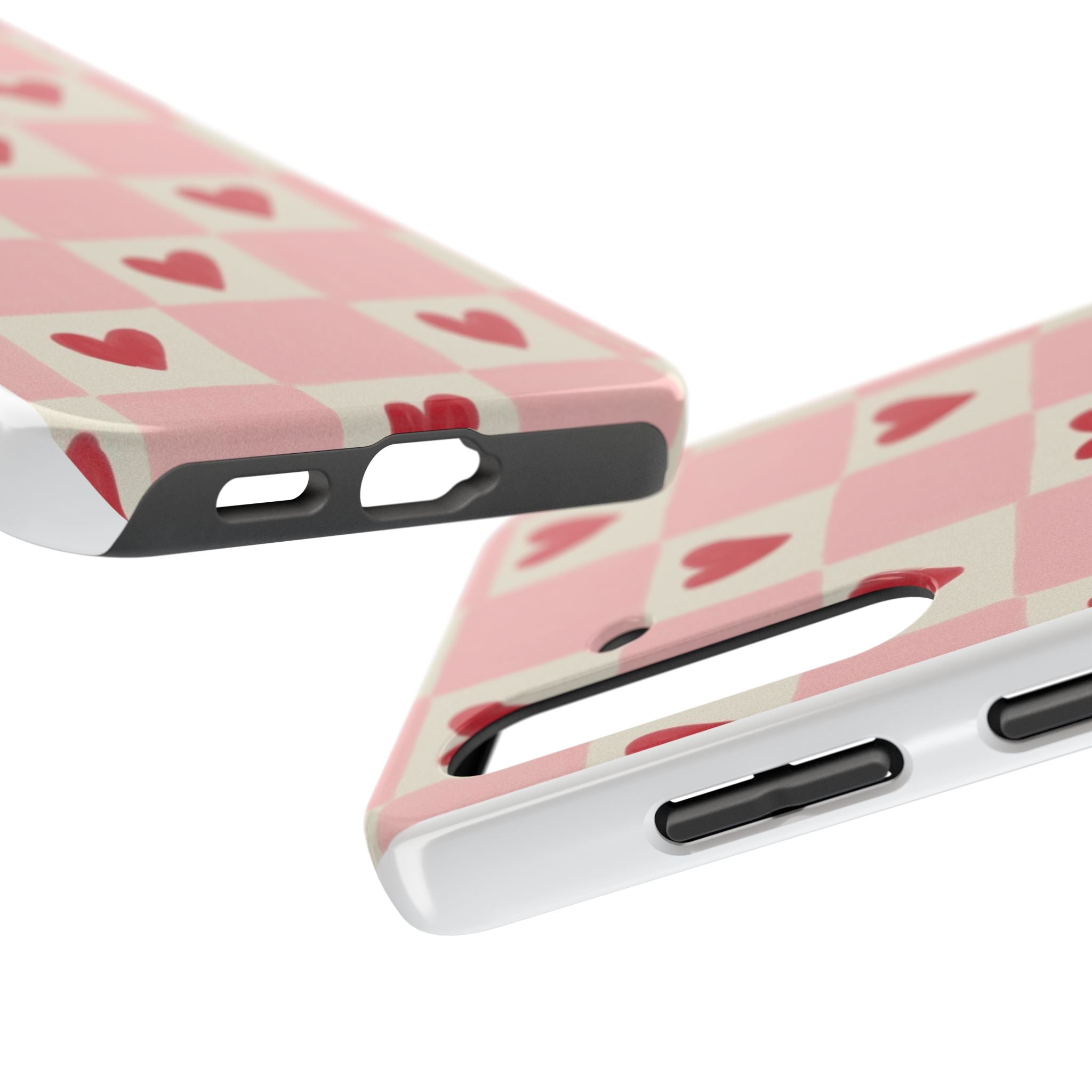 Love-Patterned Tough Phone Case, Heart Design for Essential Protection, Cute Gift for Her, Valentine's Day, Birthday, Everyday Use