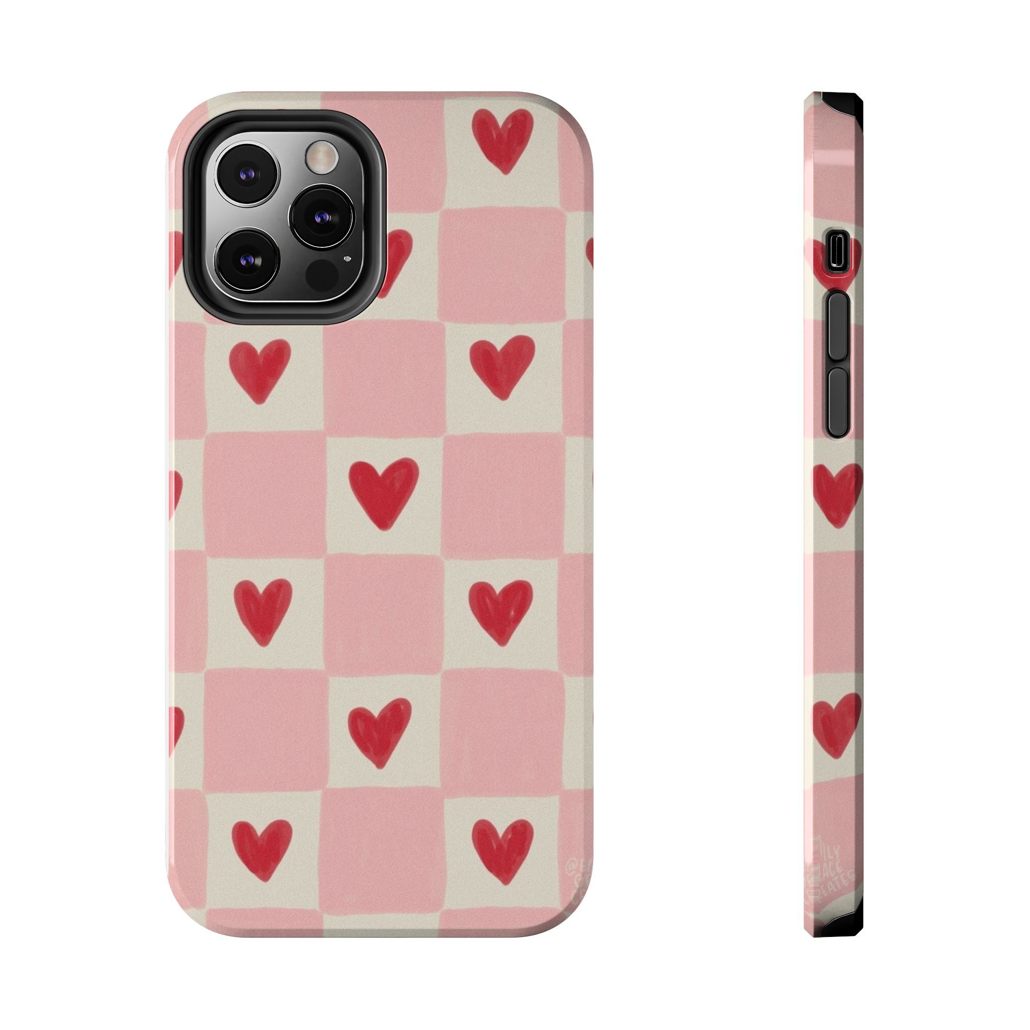 Love-Patterned Tough Phone Case, Heart Design for Essential Protection, Cute Gift for Her, Valentine's Day, Birthday, Everyday Use