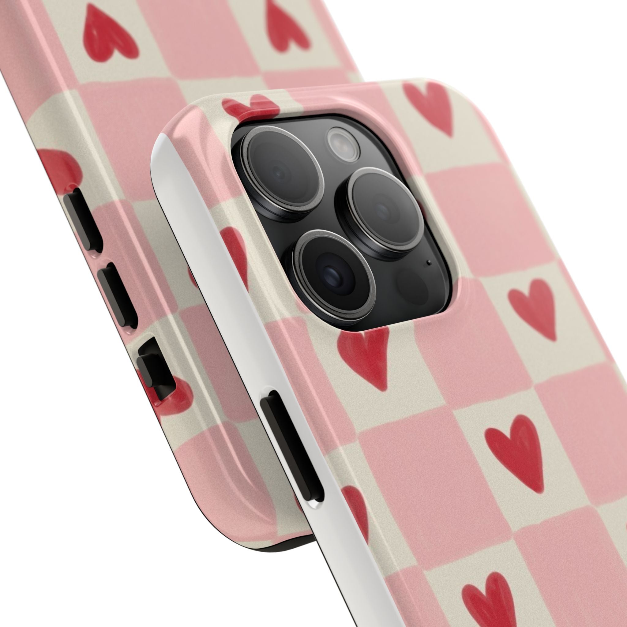 Love-Patterned Tough Phone Case, Heart Design for Essential Protection, Cute Gift for Her, Valentine's Day, Birthday, Everyday Use
