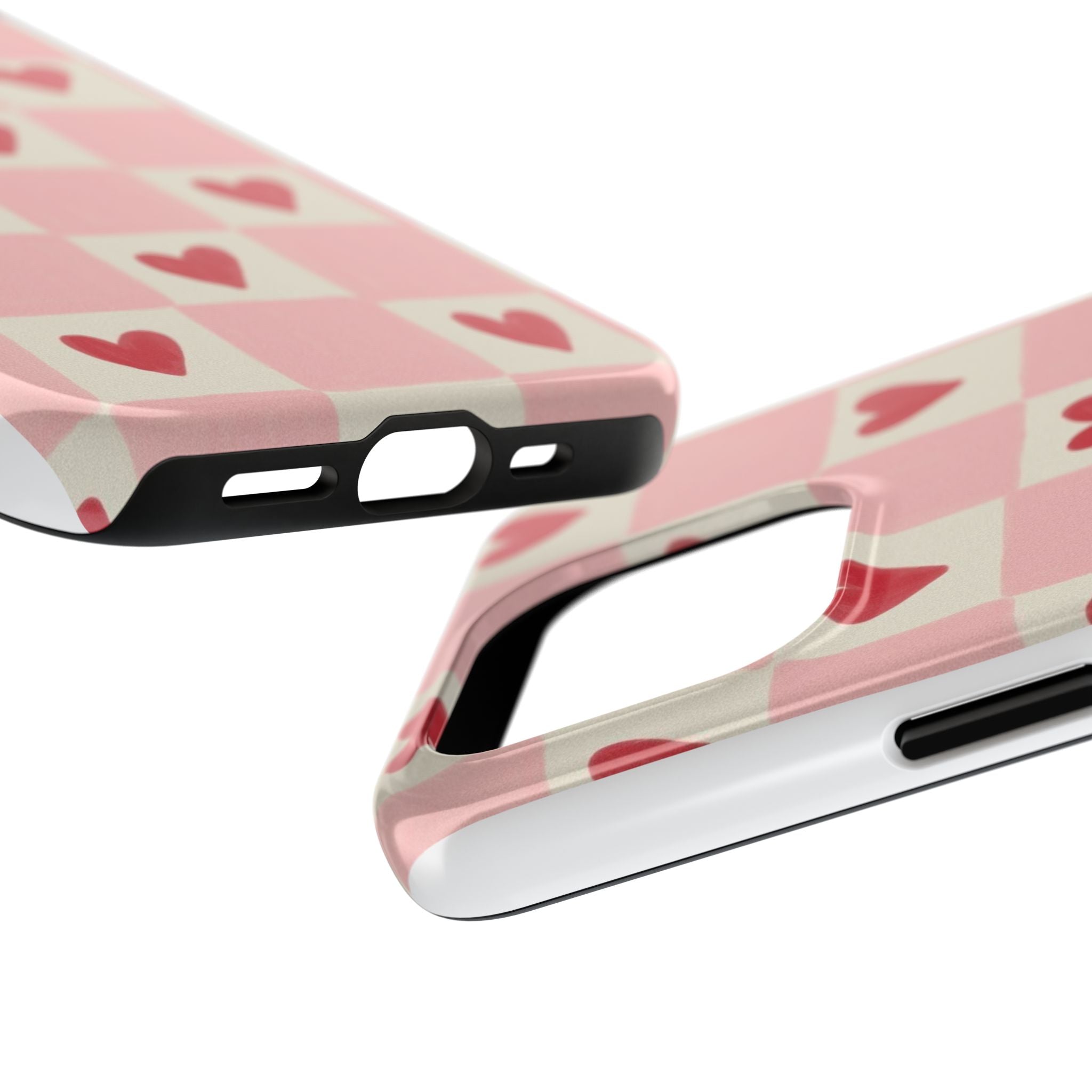 Love-Patterned Tough Phone Case, Heart Design for Essential Protection, Cute Gift for Her, Valentine's Day, Birthday, Everyday Use