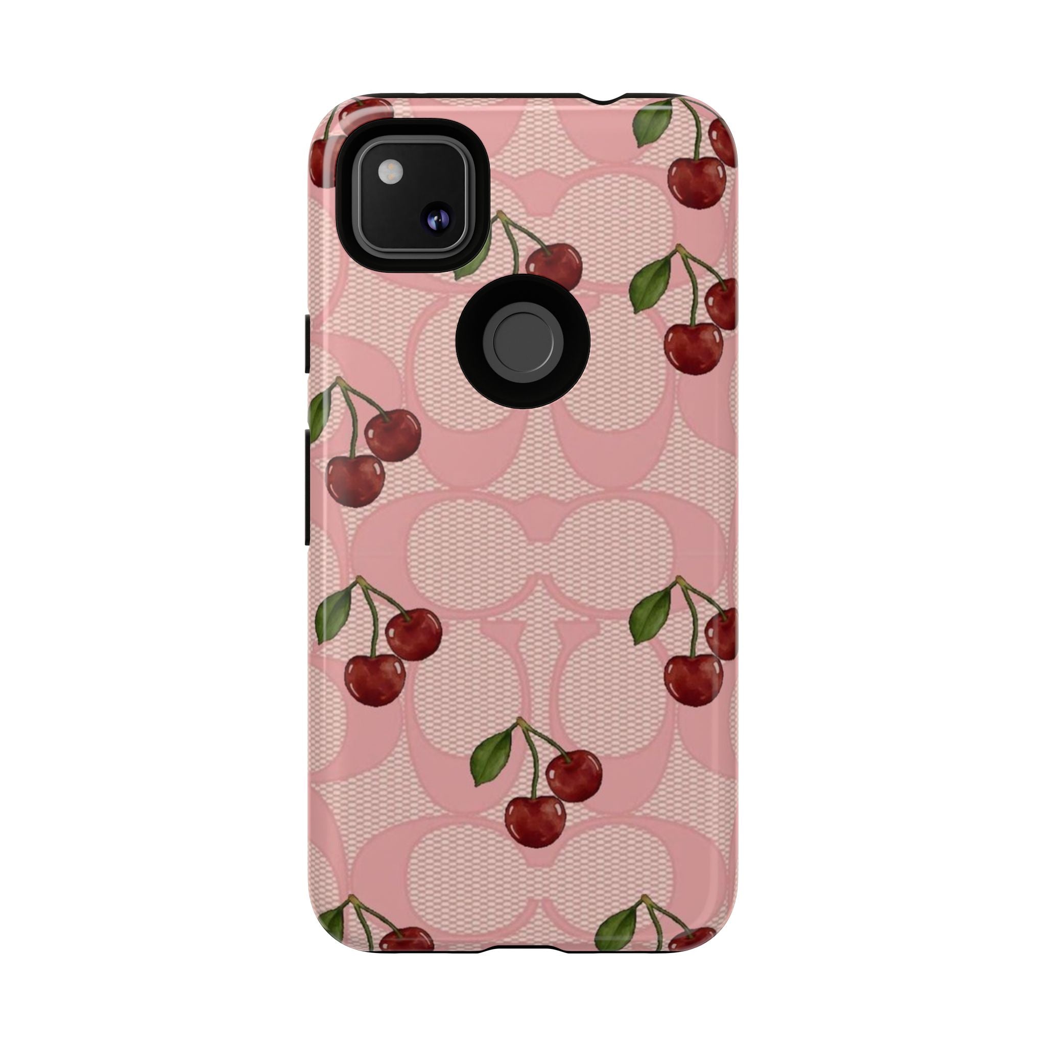 Cherry Pattern Magnetic Clear Impact Case | Phone Cover, Eco-friendly, Gift for Teens, Stylish Protection, Cherry Lovers