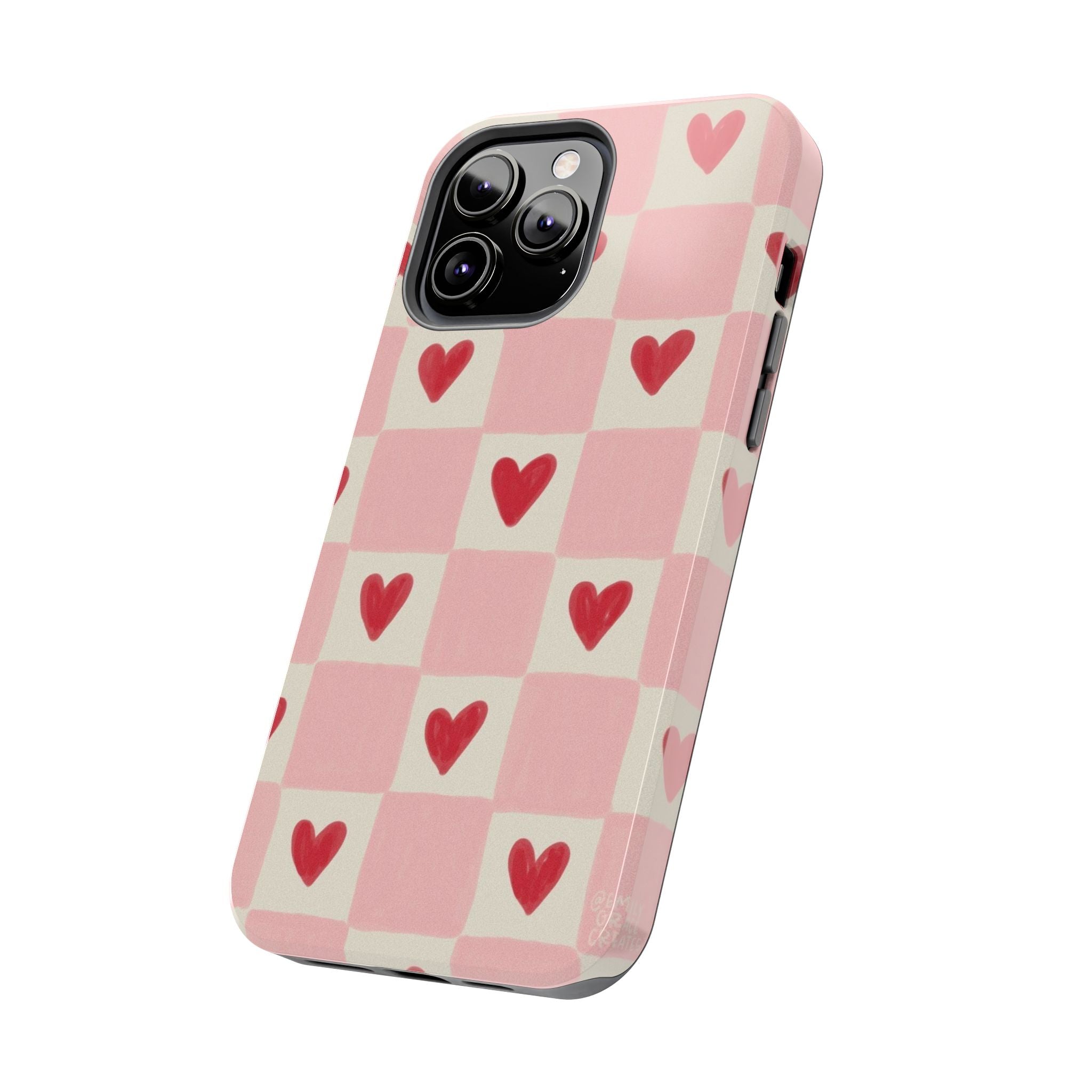 Love-Patterned Tough Phone Case, Heart Design for Essential Protection, Cute Gift for Her, Valentine's Day, Birthday, Everyday Use