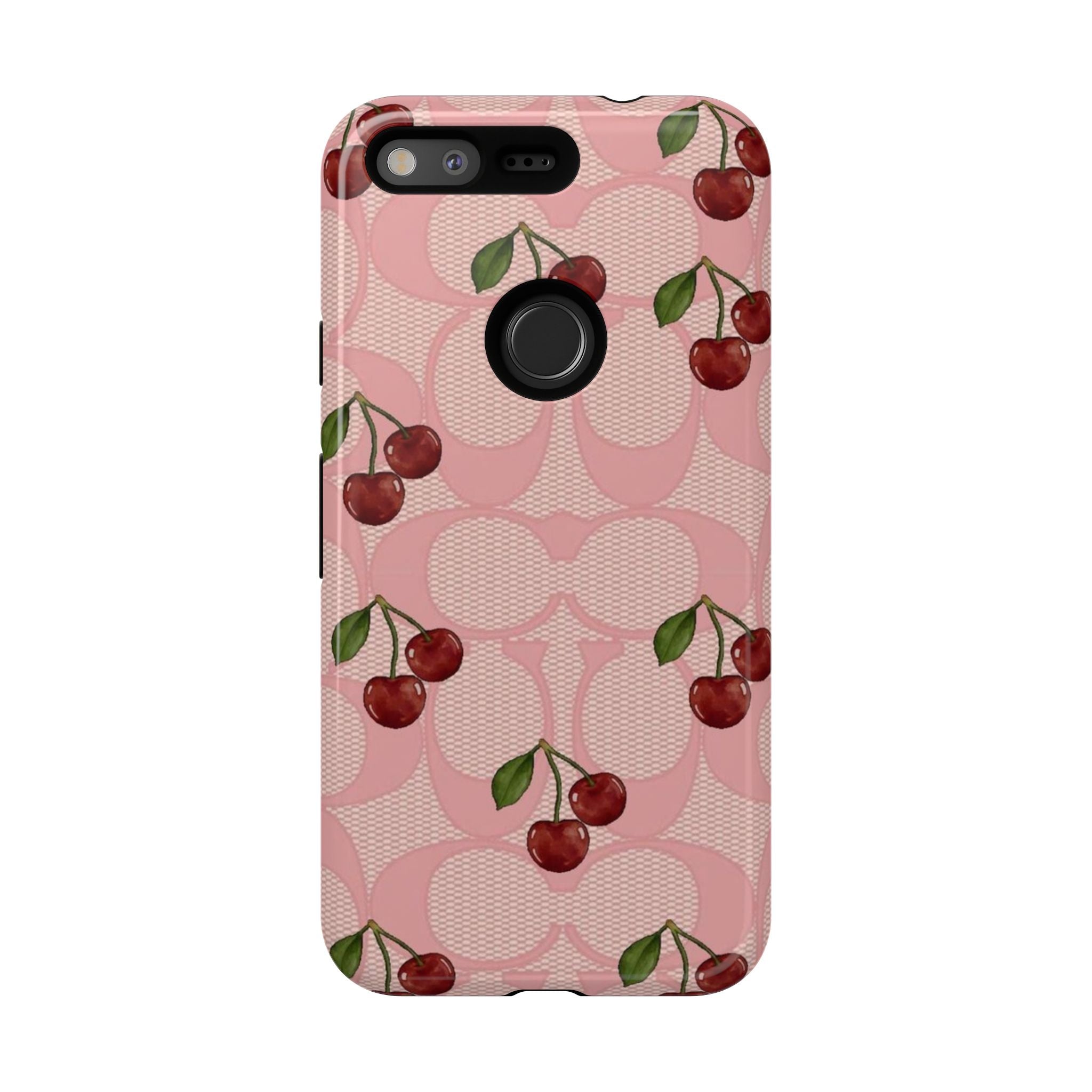 Cherry Pattern Magnetic Clear Impact Case | Phone Cover, Eco-friendly, Gift for Teens, Stylish Protection, Cherry Lovers
