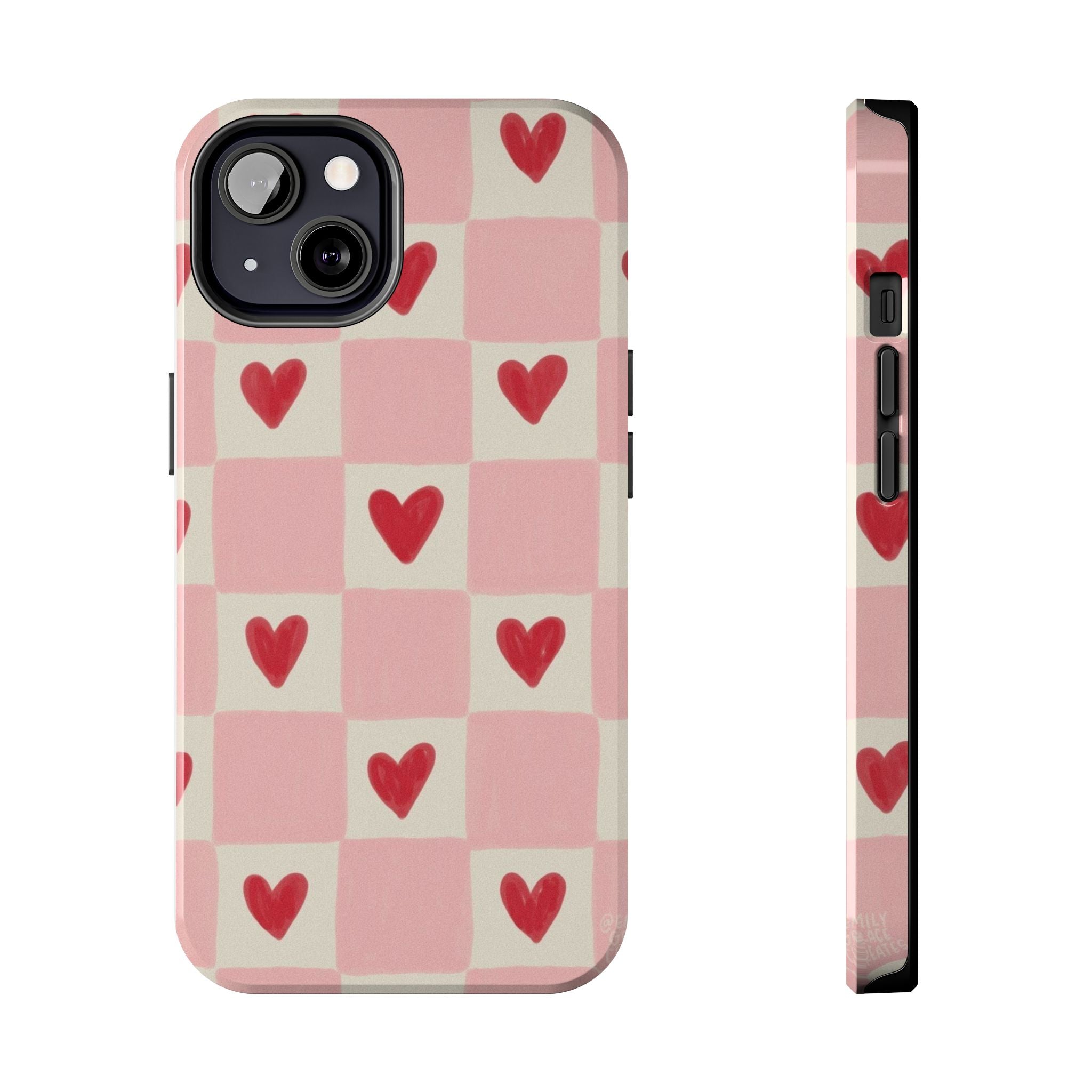 Love-Patterned Tough Phone Case, Heart Design for Essential Protection, Cute Gift for Her, Valentine's Day, Birthday, Everyday Use