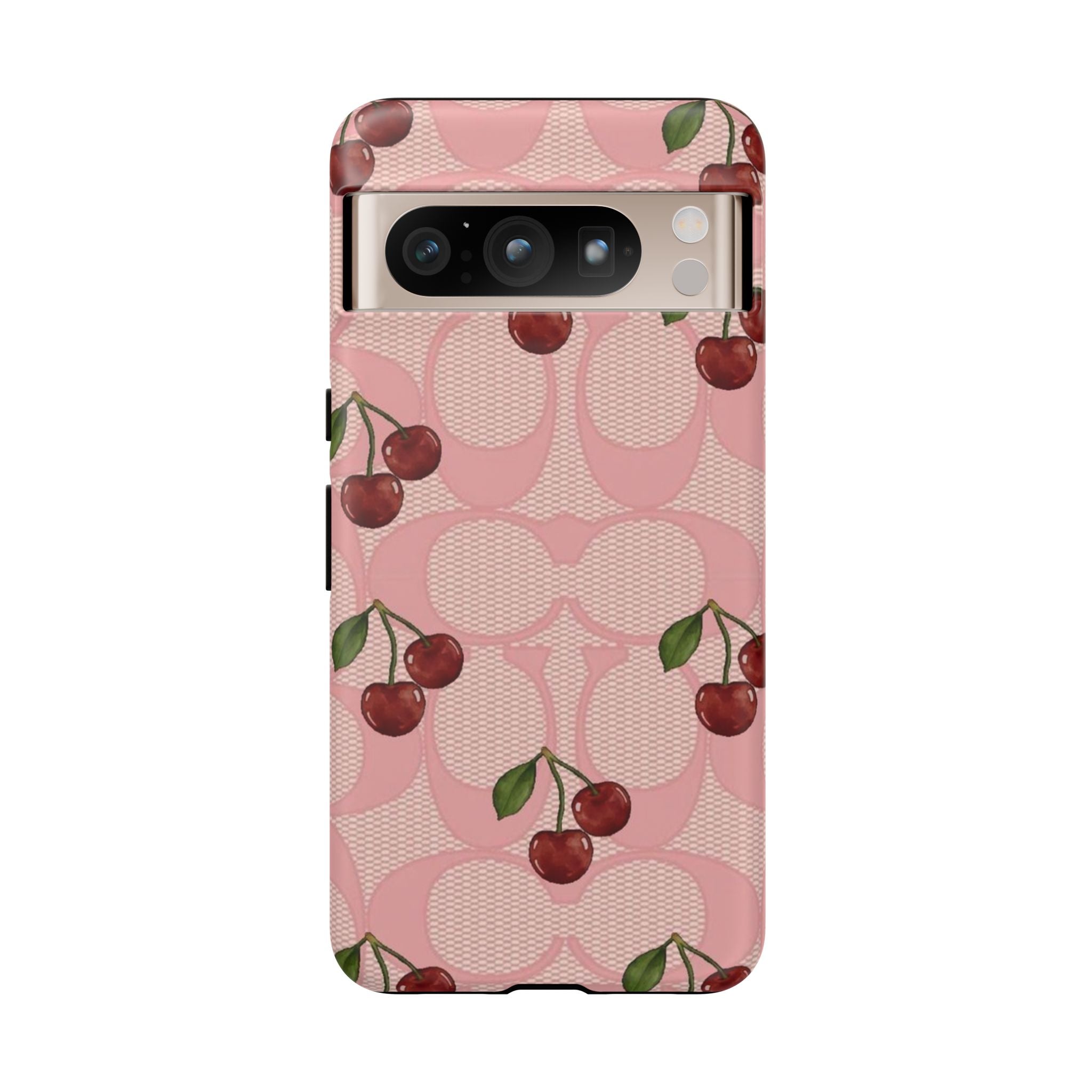 Cherry Pattern Magnetic Clear Impact Case | Phone Cover, Eco-friendly, Gift for Teens, Stylish Protection, Cherry Lovers