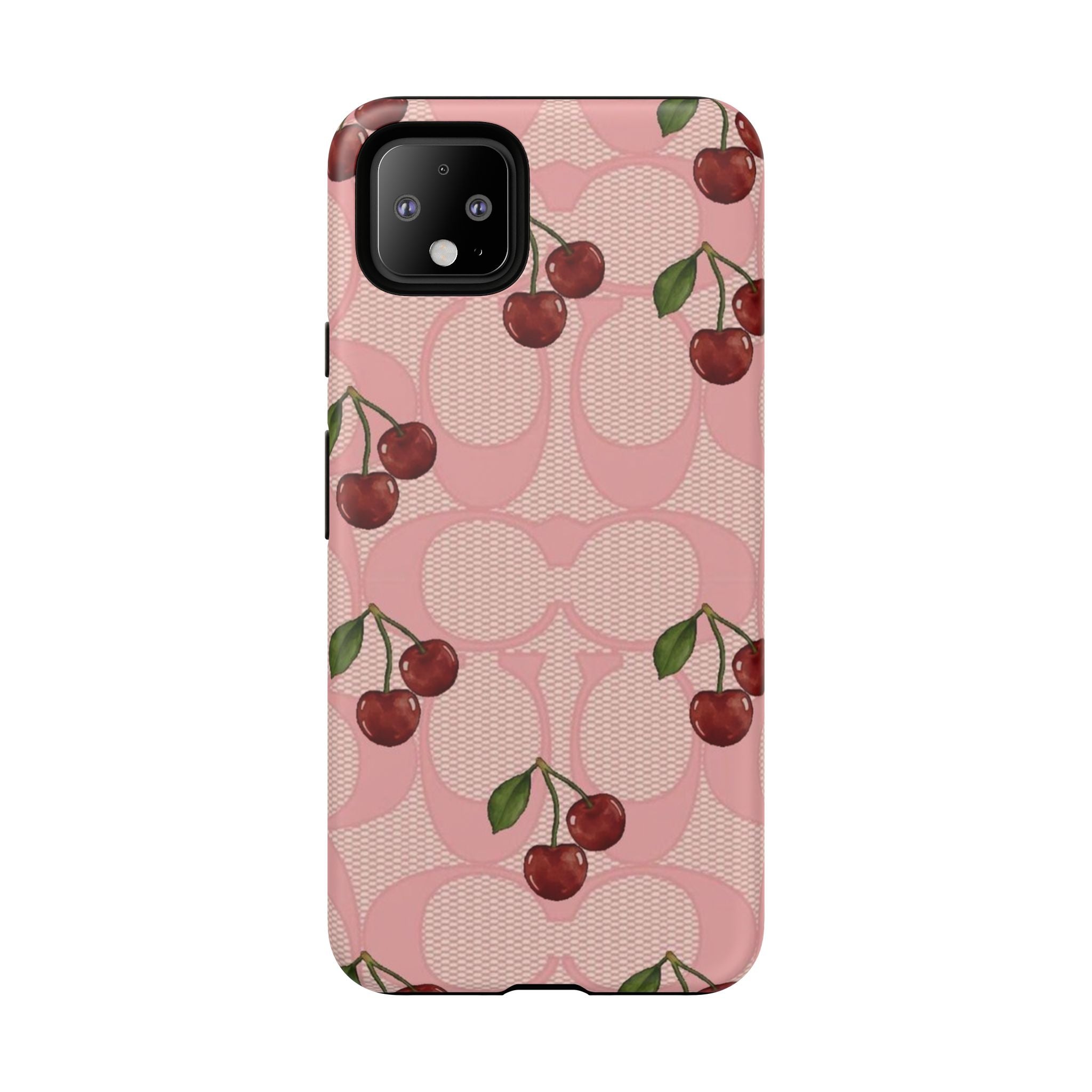 Cherry Pattern Magnetic Clear Impact Case | Phone Cover, Eco-friendly, Gift for Teens, Stylish Protection, Cherry Lovers