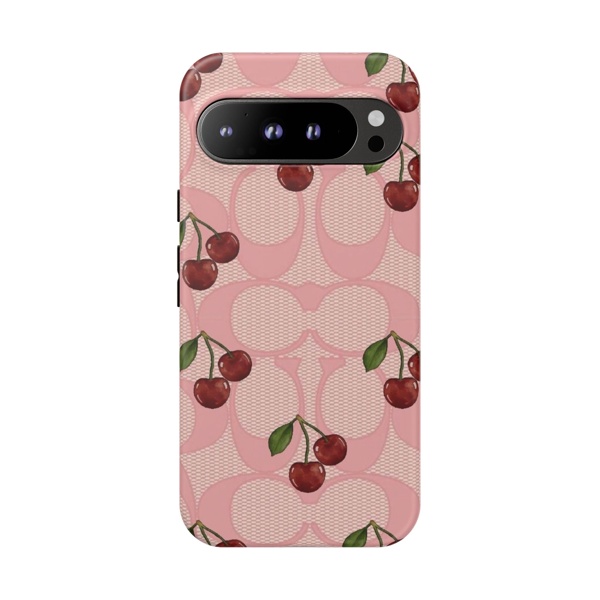 Cherry Pattern Magnetic Clear Impact Case | Phone Cover, Eco-friendly, Gift for Teens, Stylish Protection, Cherry Lovers