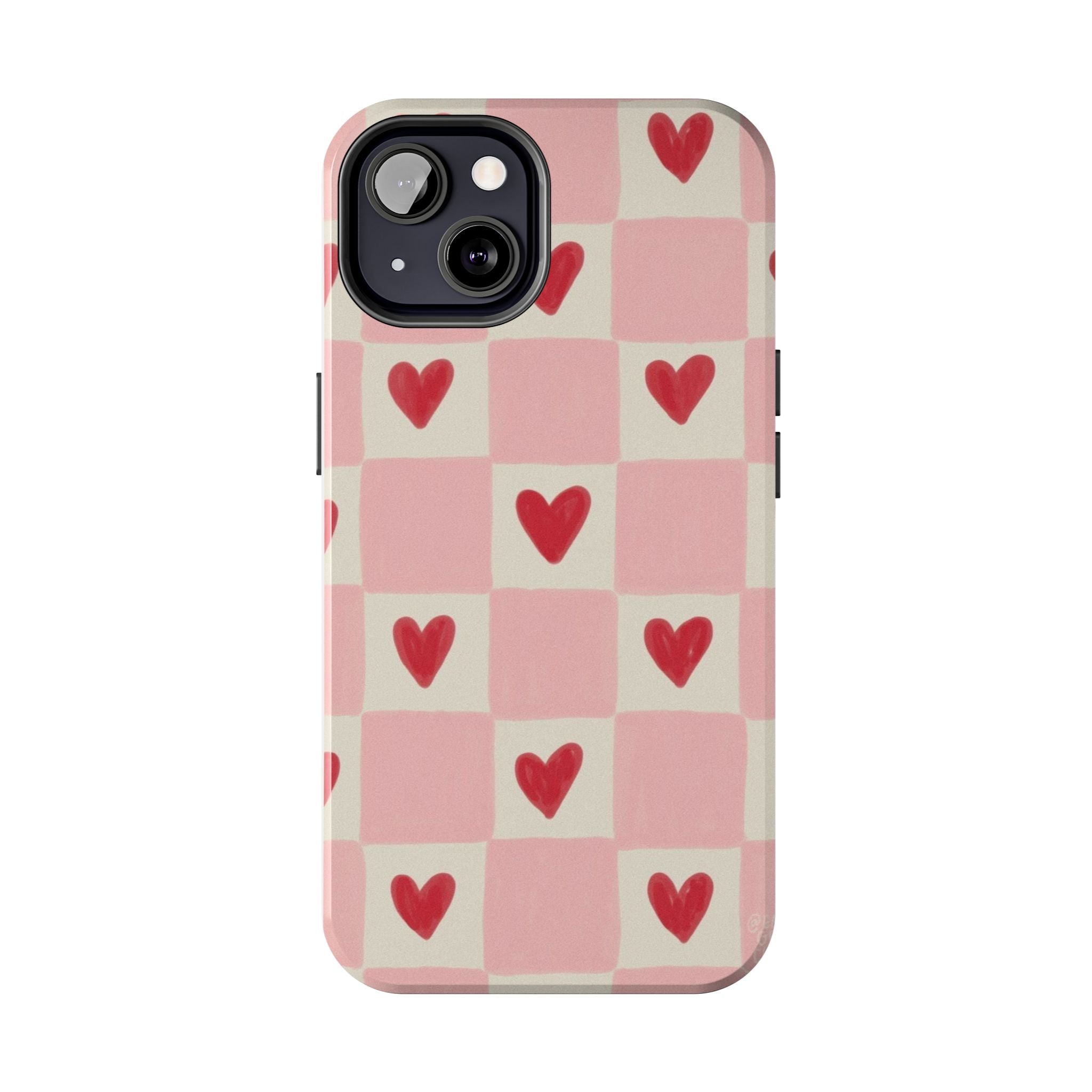 Love-Patterned Tough Phone Case, Heart Design for Essential Protection, Cute Gift for Her, Valentine's Day, Birthday, Everyday Use
