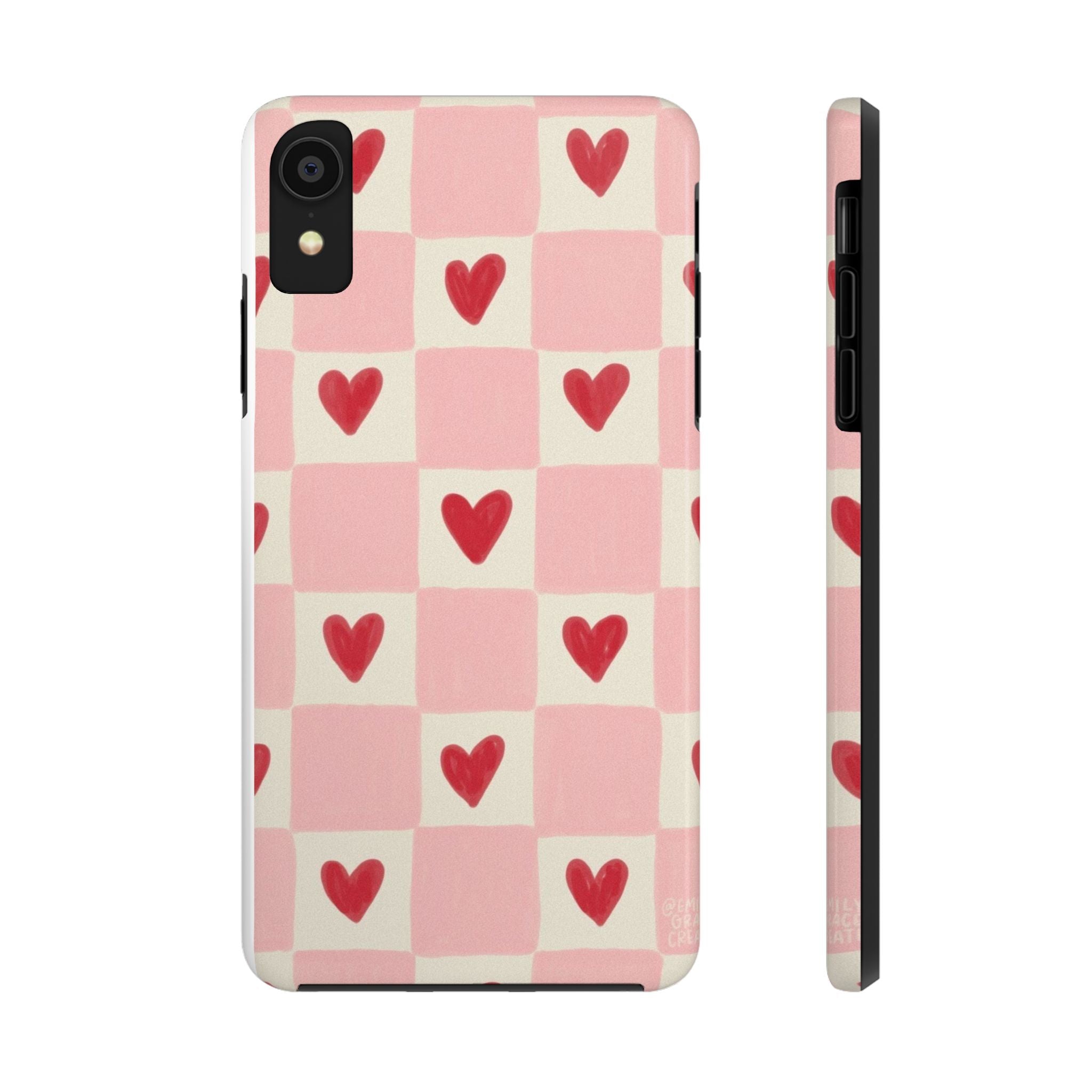 Love-Patterned Tough Phone Case, Heart Design for Essential Protection, Cute Gift for Her, Valentine's Day, Birthday, Everyday Use
