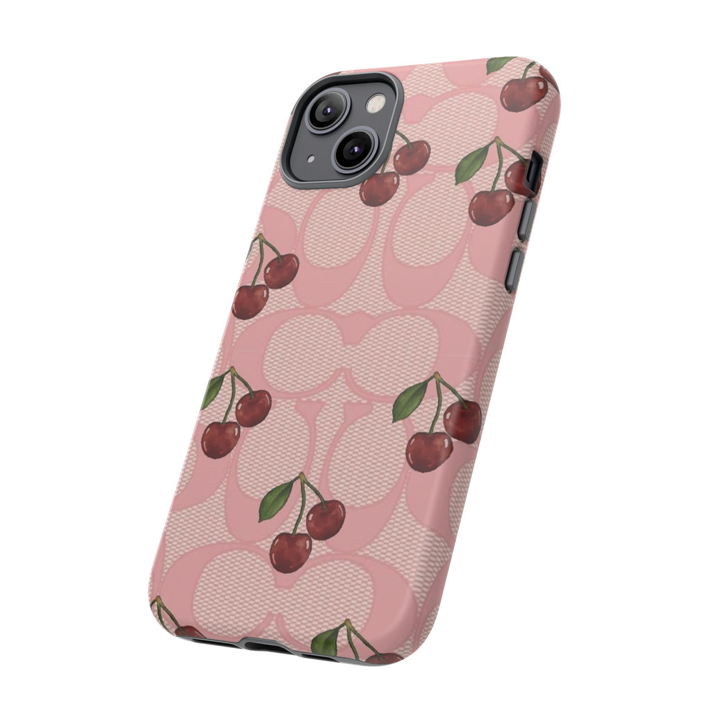 Cherry Pattern Magnetic Clear Impact Case | Phone Cover, Eco-friendly, Gift for Teens, Stylish Protection, Cherry Lovers