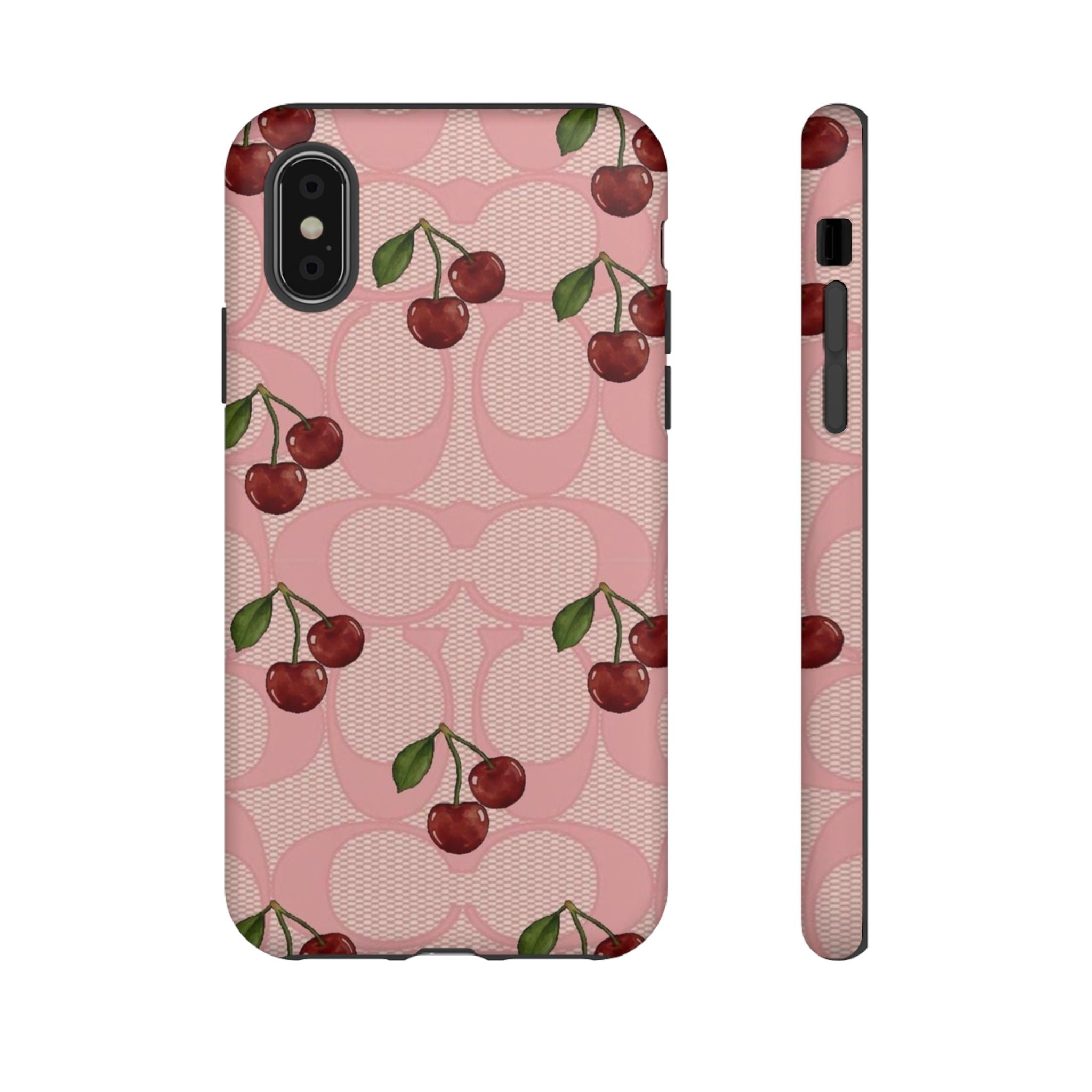 Cherry Pattern Magnetic Clear Impact Case | Phone Cover, Eco-friendly, Gift for Teens, Stylish Protection, Cherry Lovers