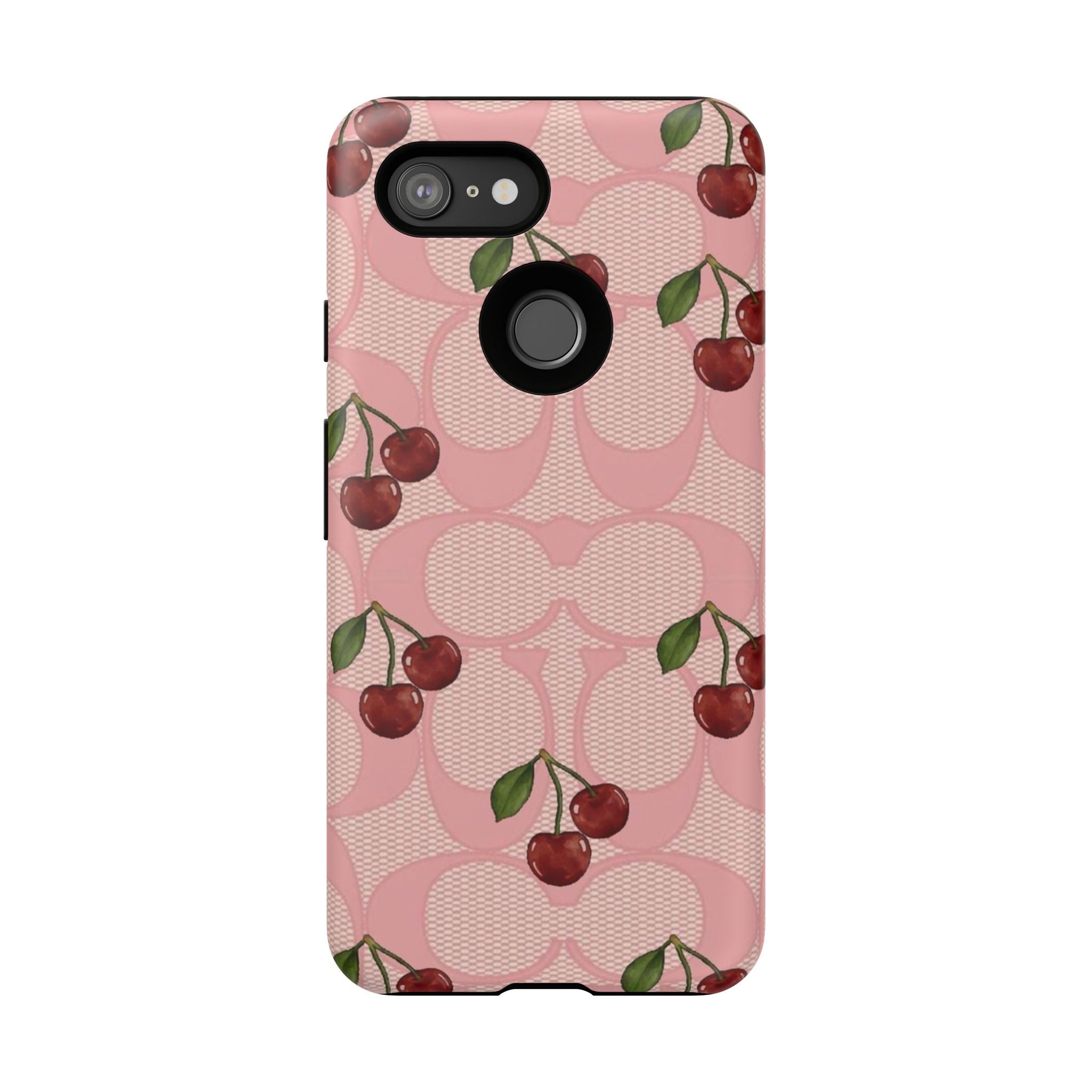Cherry Pattern Magnetic Clear Impact Case | Phone Cover, Eco-friendly, Gift for Teens, Stylish Protection, Cherry Lovers