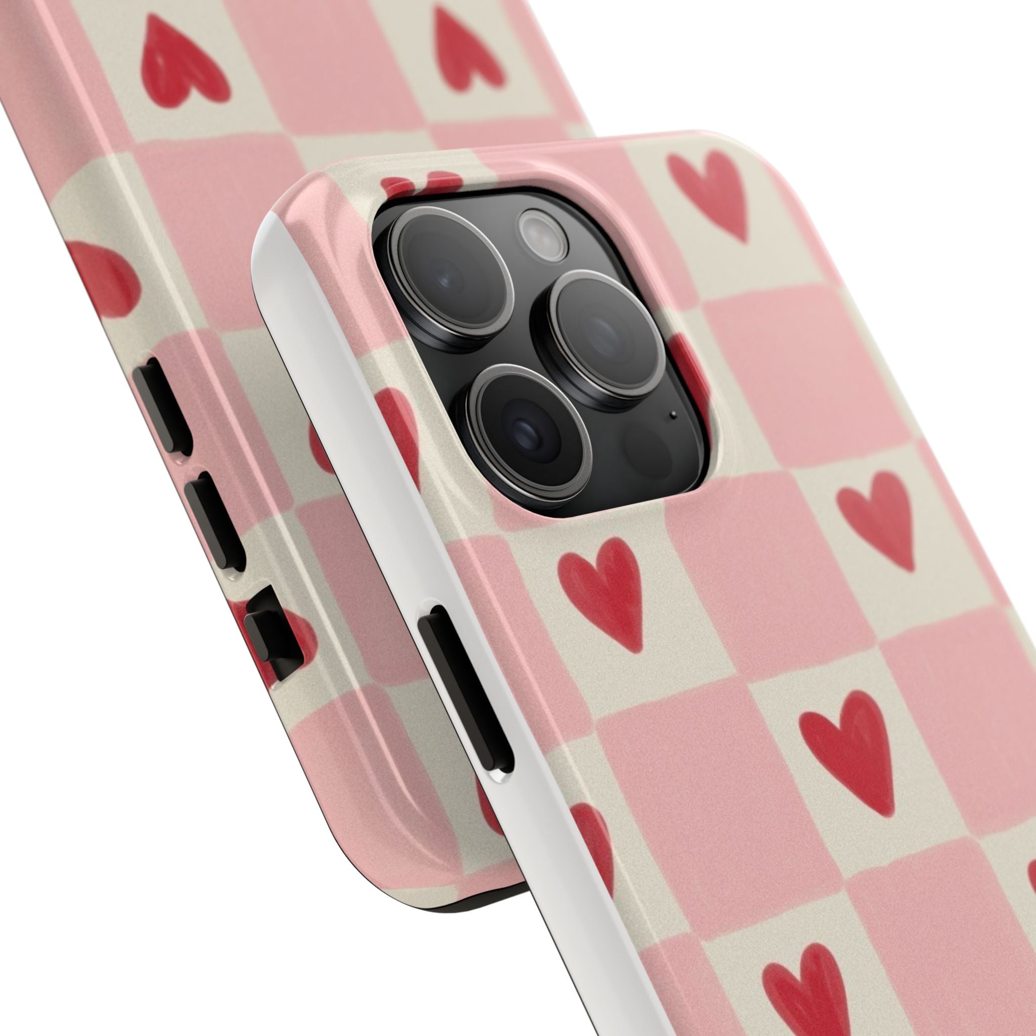 Love-Patterned Tough Phone Case, Heart Design for Essential Protection, Cute Gift for Her, Valentine's Day, Birthday, Everyday Use