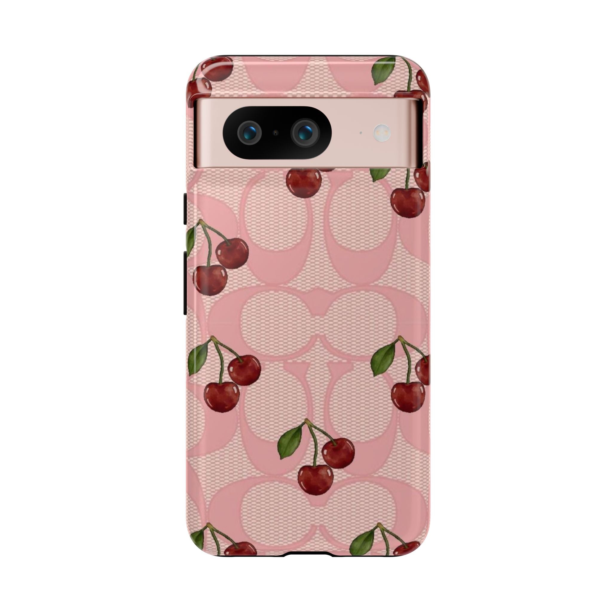 Cherry Pattern Magnetic Clear Impact Case | Phone Cover, Eco-friendly, Gift for Teens, Stylish Protection, Cherry Lovers