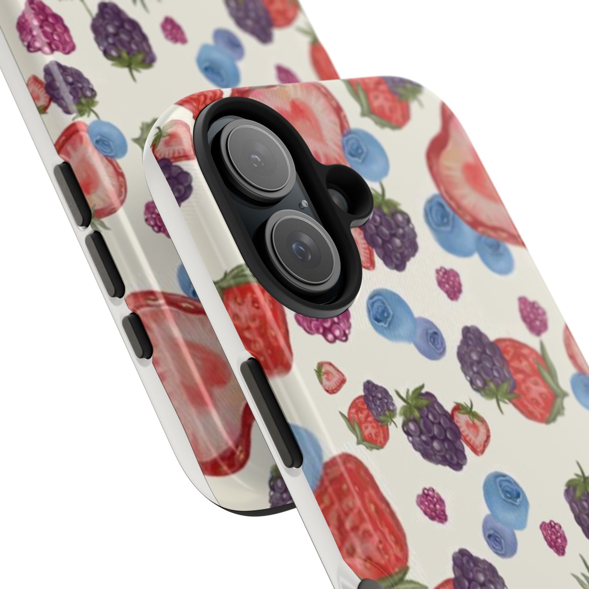 Vibrant Berry Pattern Phone Case | Tough Phone Cases, Floral Phone Cover, Berry Design, Gifts for Her, Summer Accessory