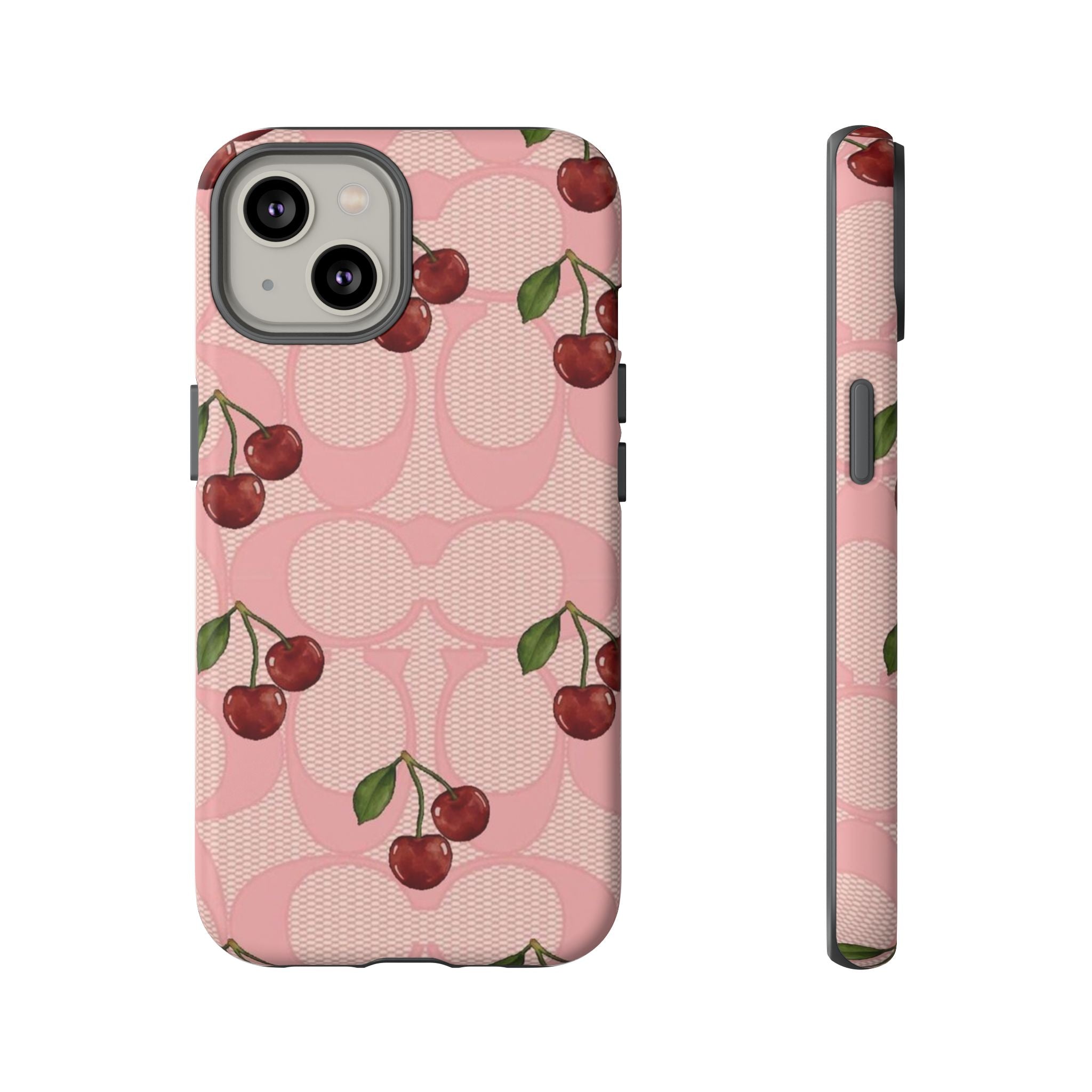 Cherry Pattern Magnetic Clear Impact Case | Phone Cover, Eco-friendly, Gift for Teens, Stylish Protection, Cherry Lovers