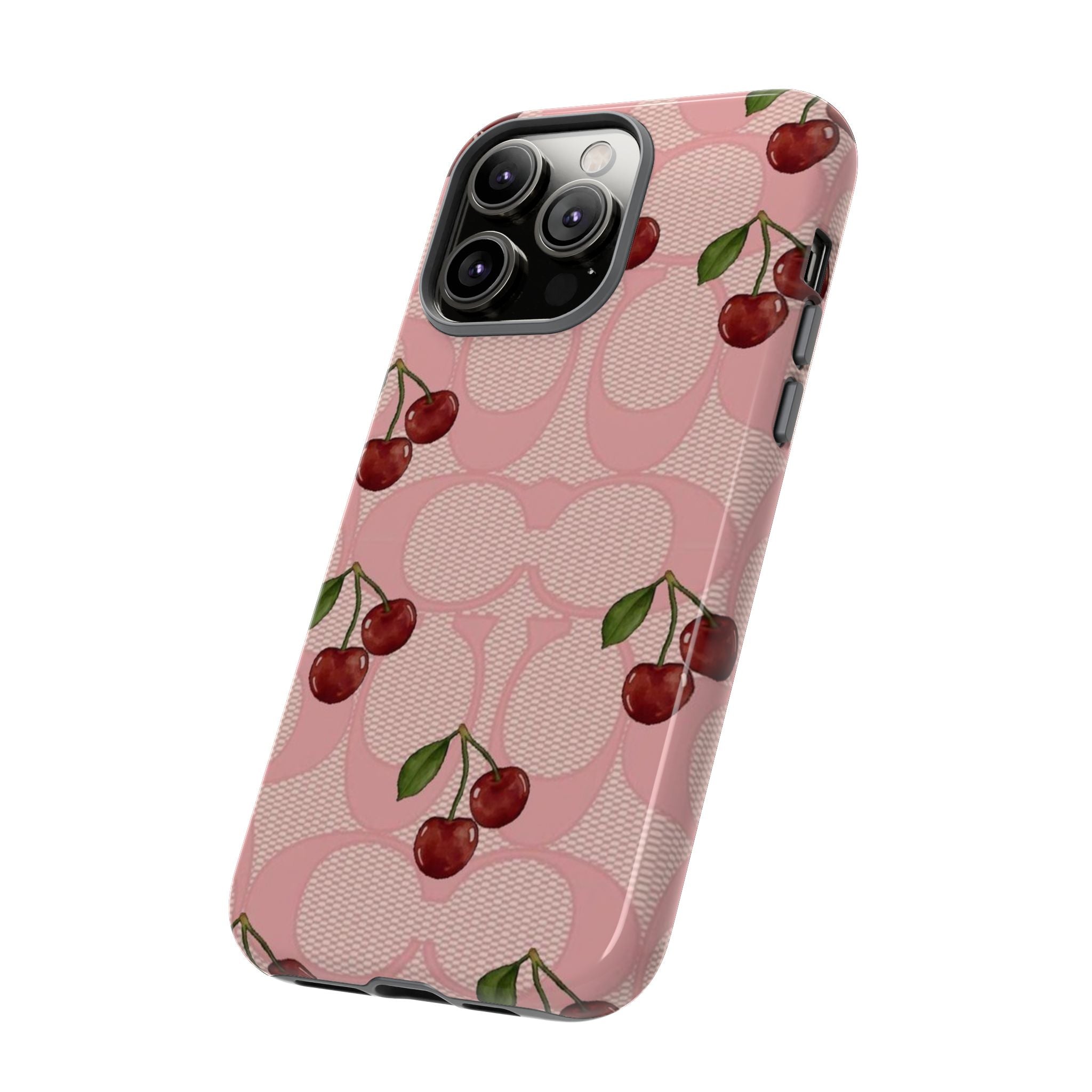 Cherry Pattern Magnetic Clear Impact Case | Phone Cover, Eco-friendly, Gift for Teens, Stylish Protection, Cherry Lovers