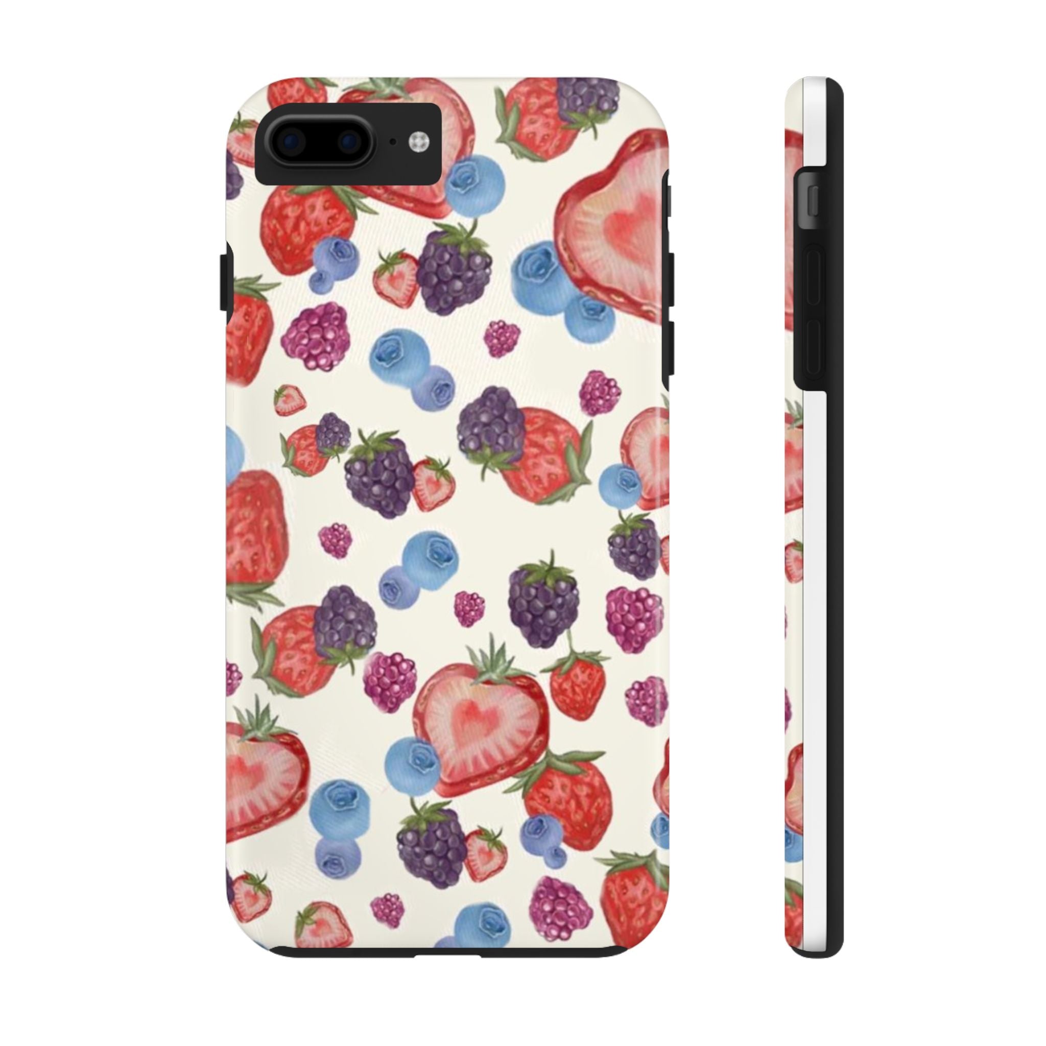 Vibrant Berry Pattern Phone Case | Tough Phone Cases, Floral Phone Cover, Berry Design, Gifts for Her, Summer Accessory