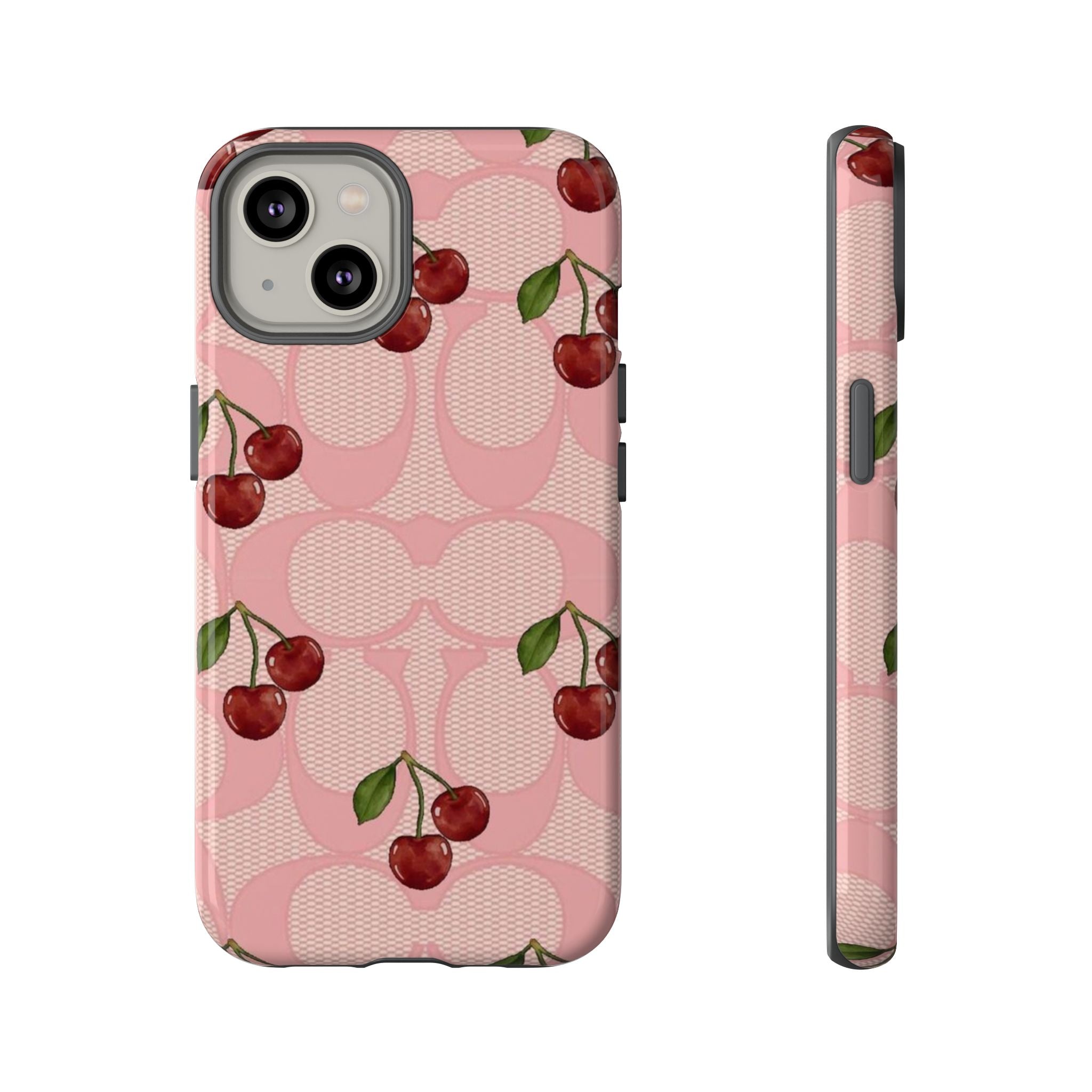 Cherry Pattern Magnetic Clear Impact Case | Phone Cover, Eco-friendly, Gift for Teens, Stylish Protection, Cherry Lovers