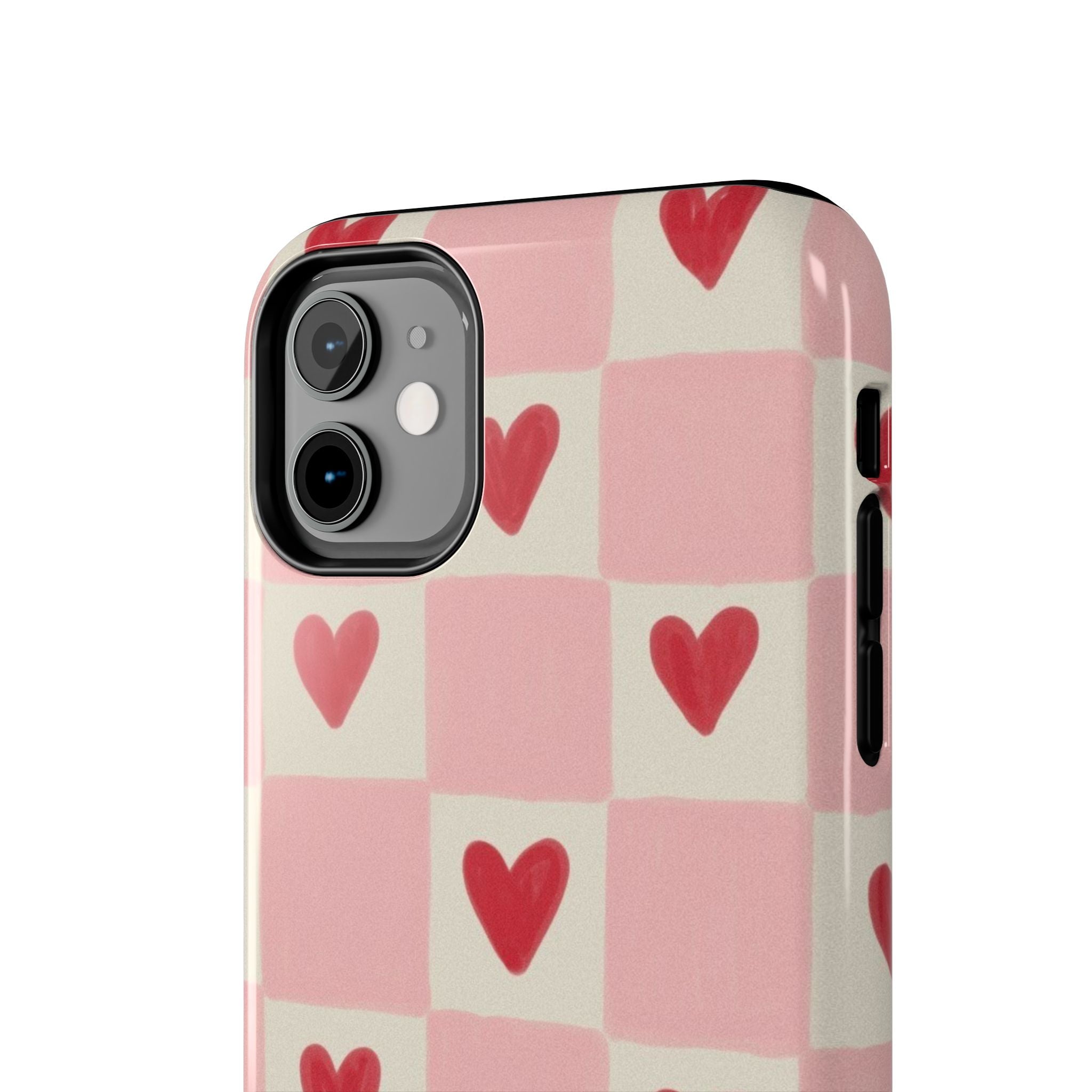 Love-Patterned Tough Phone Case, Heart Design for Essential Protection, Cute Gift for Her, Valentine's Day, Birthday, Everyday Use