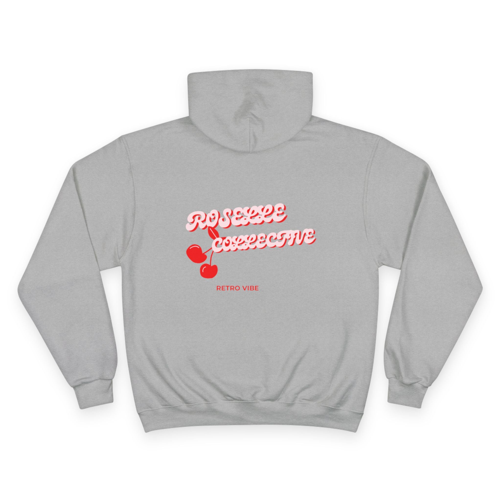 Retro Cherry Design Hoodie, Unisex Champion Hoodie
