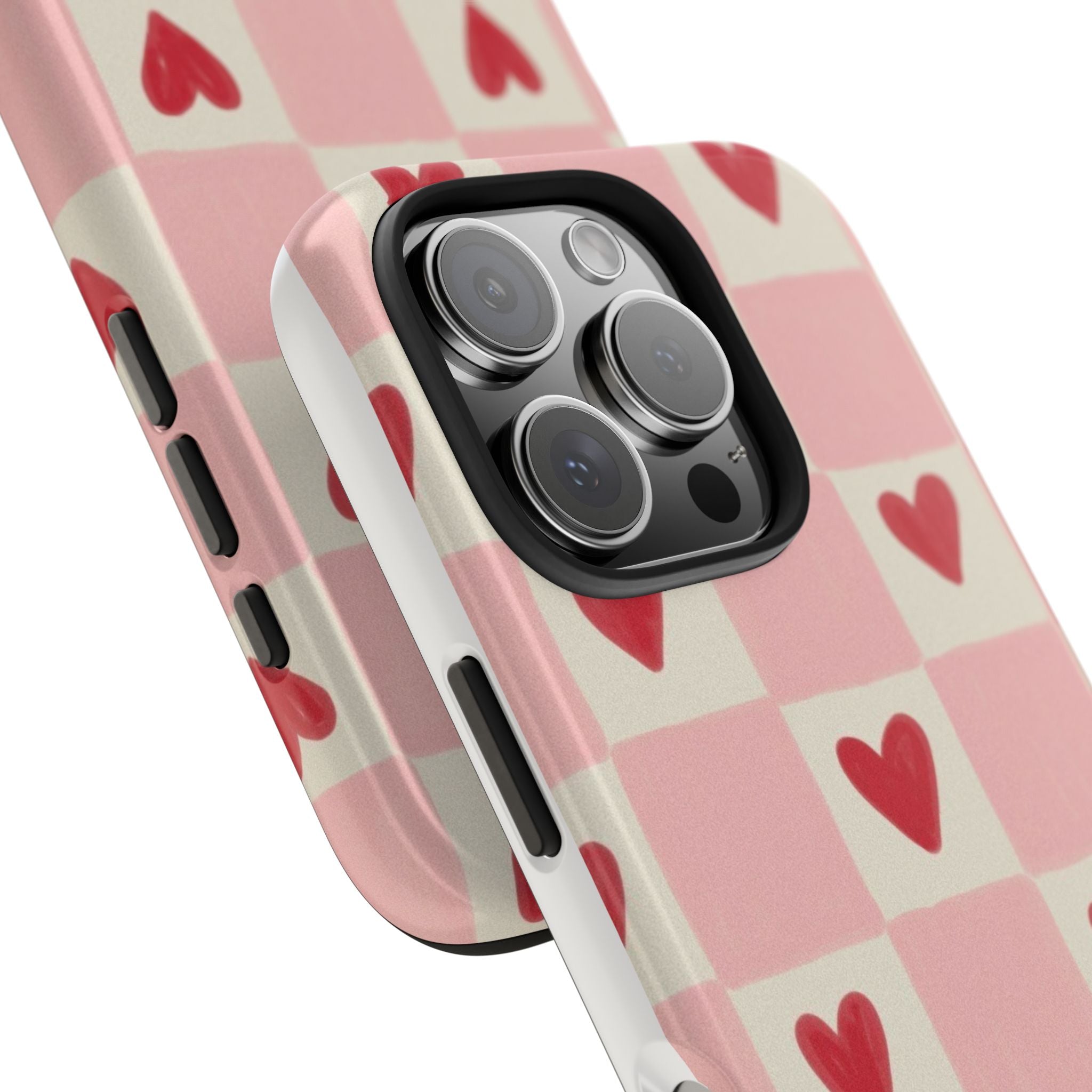 Love-Patterned Tough Phone Case, Heart Design for Essential Protection, Cute Gift for Her, Valentine's Day, Birthday, Everyday Use