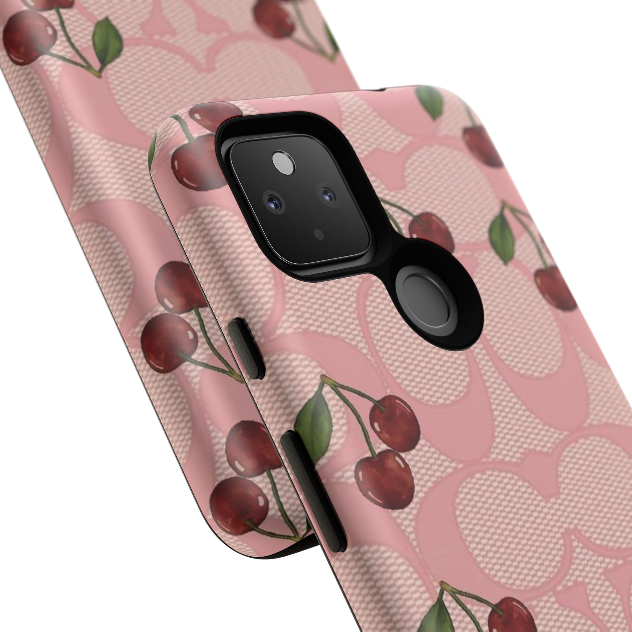 Cherry Pattern Magnetic Clear Impact Case | Phone Cover, Eco-friendly, Gift for Teens, Stylish Protection, Cherry Lovers