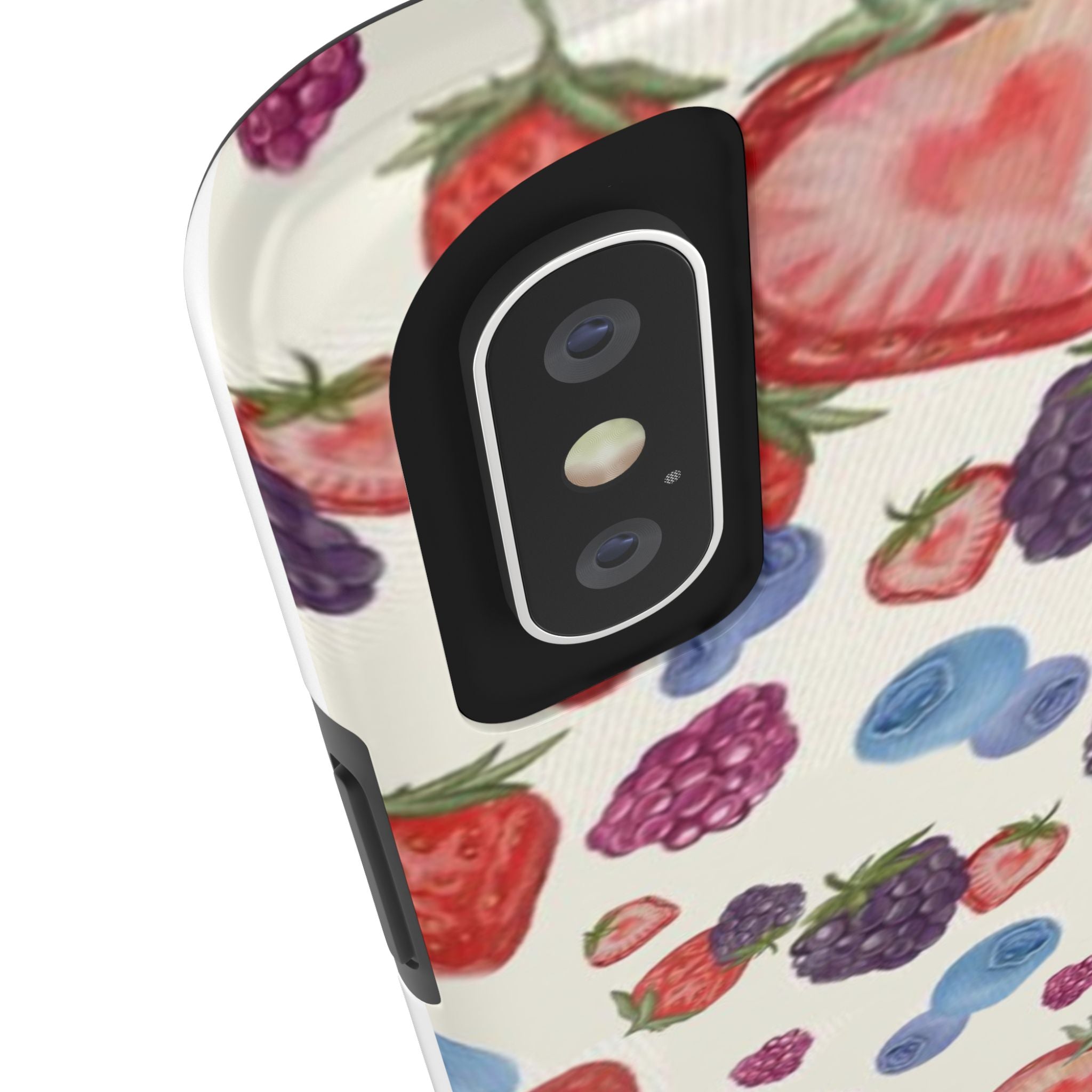Vibrant Berry Pattern Phone Case | Tough Phone Cases, Floral Phone Cover, Berry Design, Gifts for Her, Summer Accessory