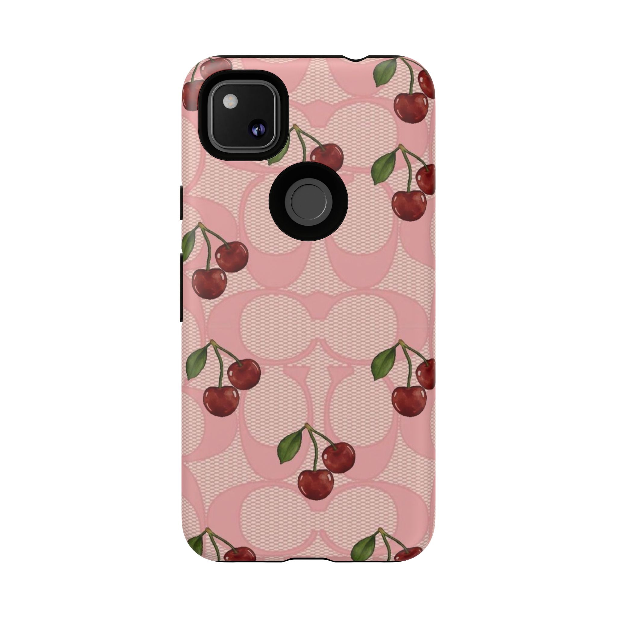 Cherry Pattern Magnetic Clear Impact Case | Phone Cover, Eco-friendly, Gift for Teens, Stylish Protection, Cherry Lovers