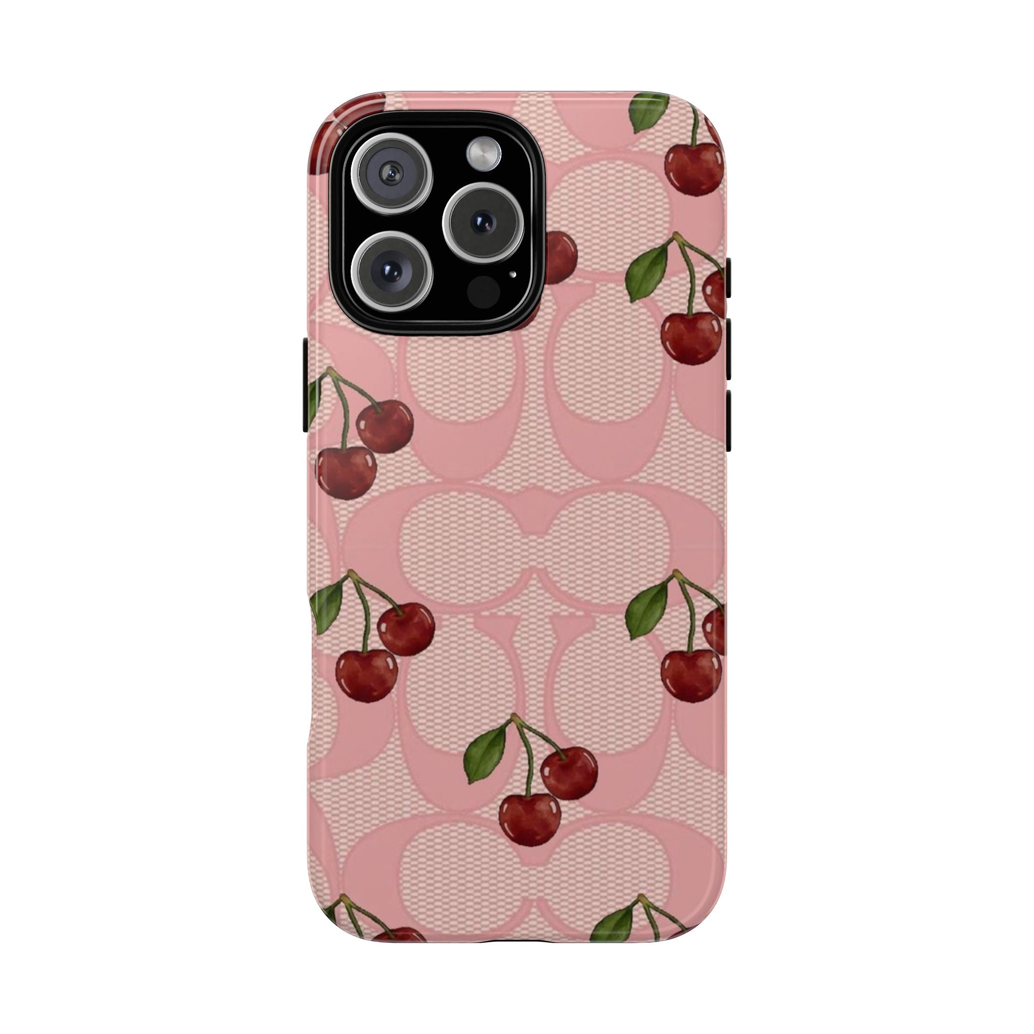 Cherry Pattern Magnetic Clear Impact Case | Phone Cover, Eco-friendly, Gift for Teens, Stylish Protection, Cherry Lovers