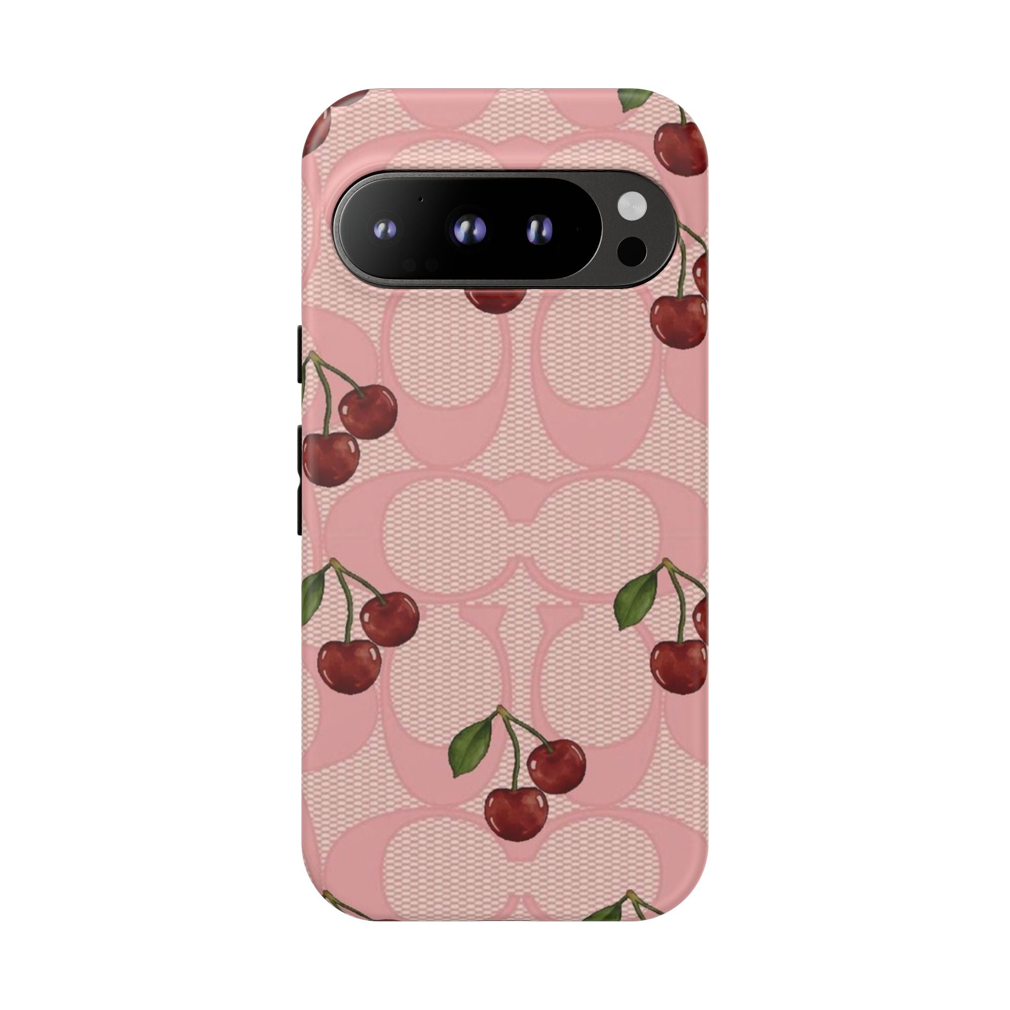 Cherry Pattern Magnetic Clear Impact Case | Phone Cover, Eco-friendly, Gift for Teens, Stylish Protection, Cherry Lovers