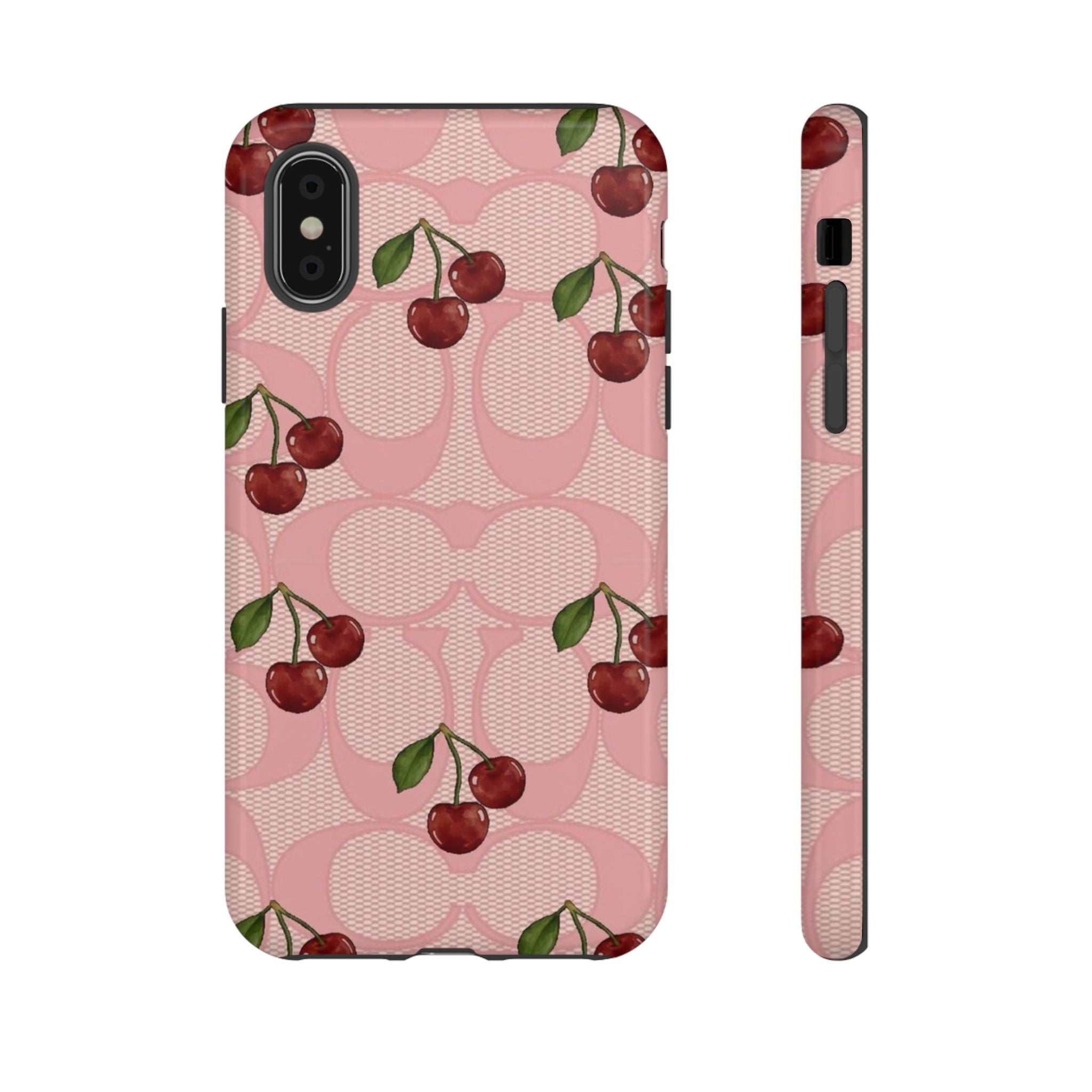 Cherry Pattern Magnetic Clear Impact Case | Phone Cover, Eco-friendly, Gift for Teens, Stylish Protection, Cherry Lovers
