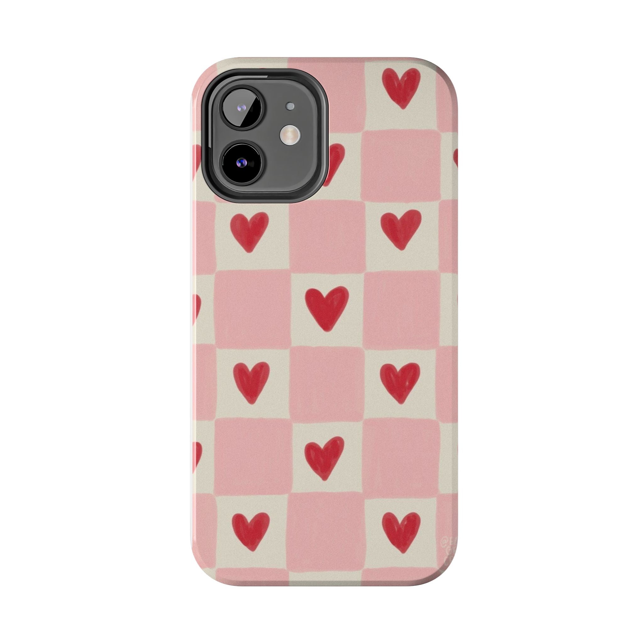 Love-Patterned Tough Phone Case, Heart Design for Essential Protection, Cute Gift for Her, Valentine's Day, Birthday, Everyday Use