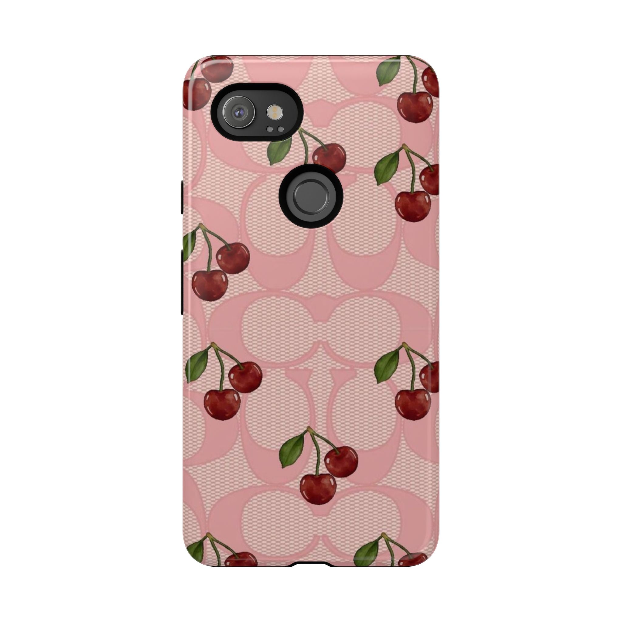 Cherry Pattern Magnetic Clear Impact Case | Phone Cover, Eco-friendly, Gift for Teens, Stylish Protection, Cherry Lovers