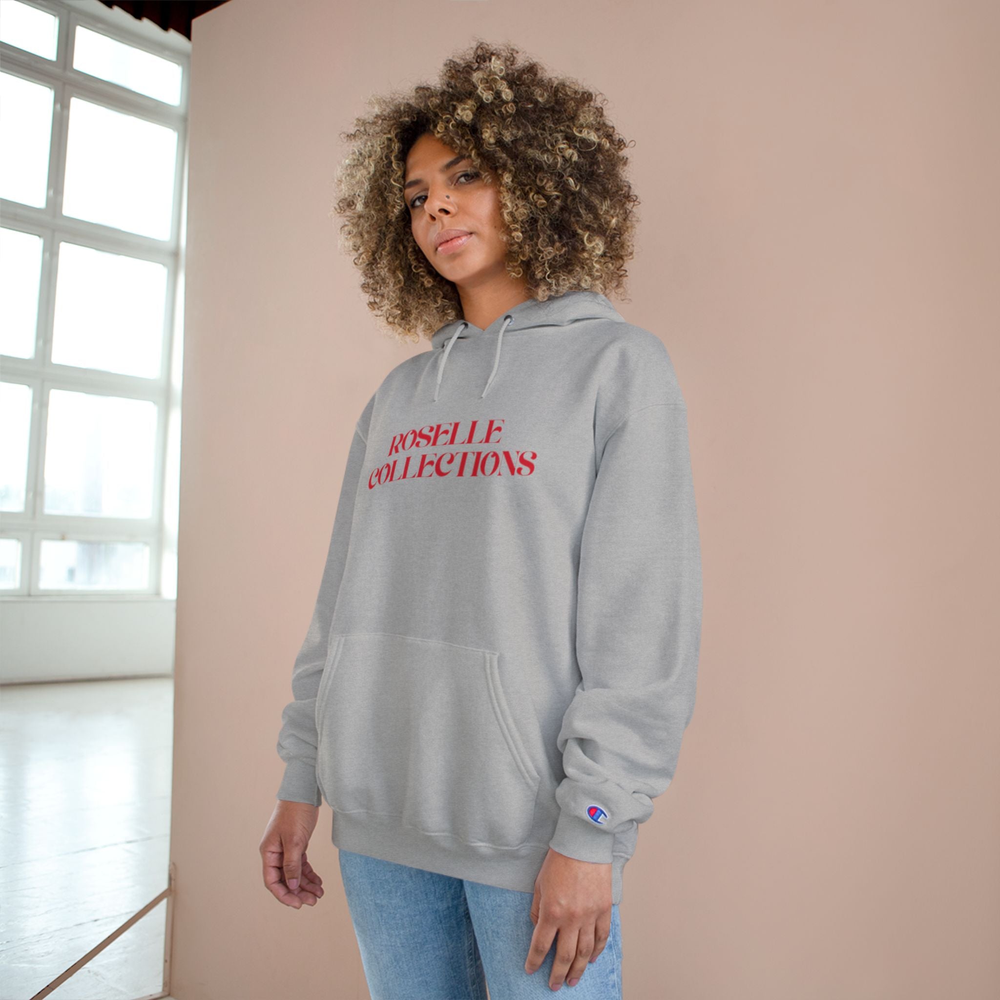 Retro Cherry Design Hoodie, Unisex Champion Hoodie