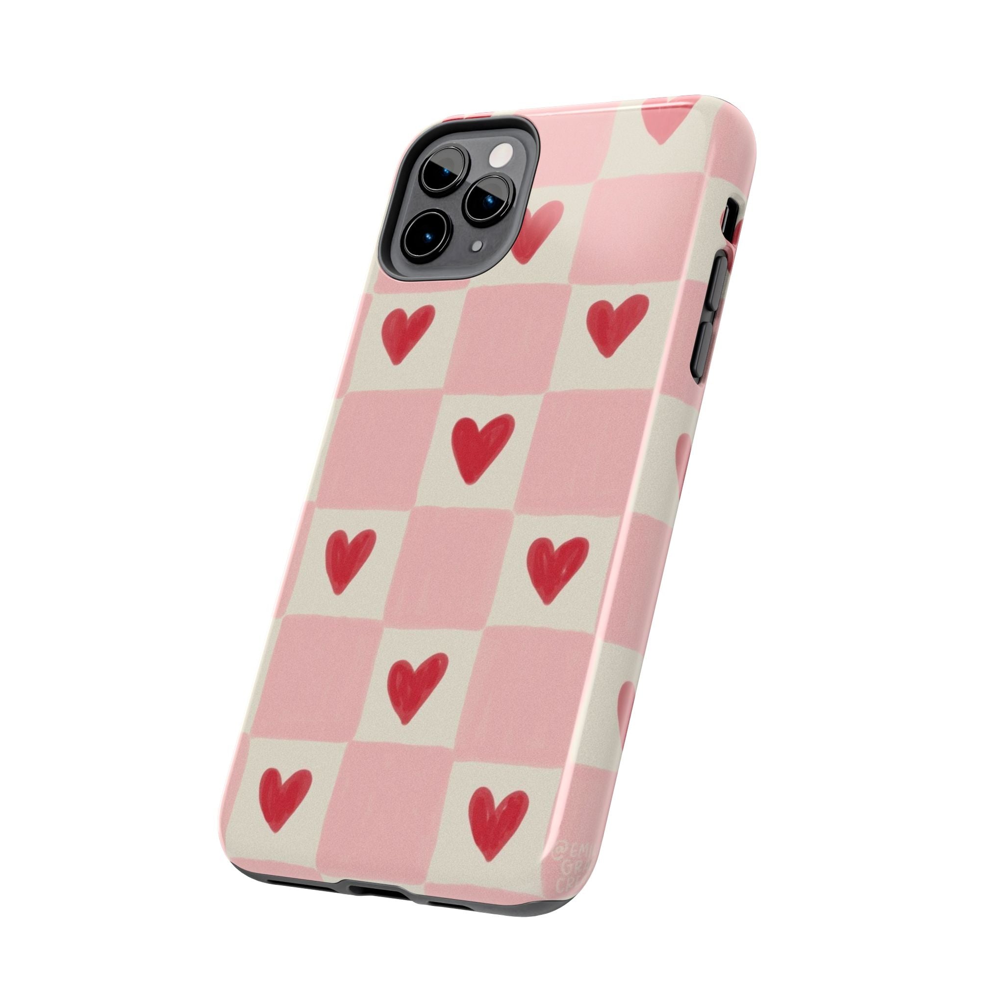 Love-Patterned Tough Phone Case, Heart Design for Essential Protection, Cute Gift for Her, Valentine's Day, Birthday, Everyday Use