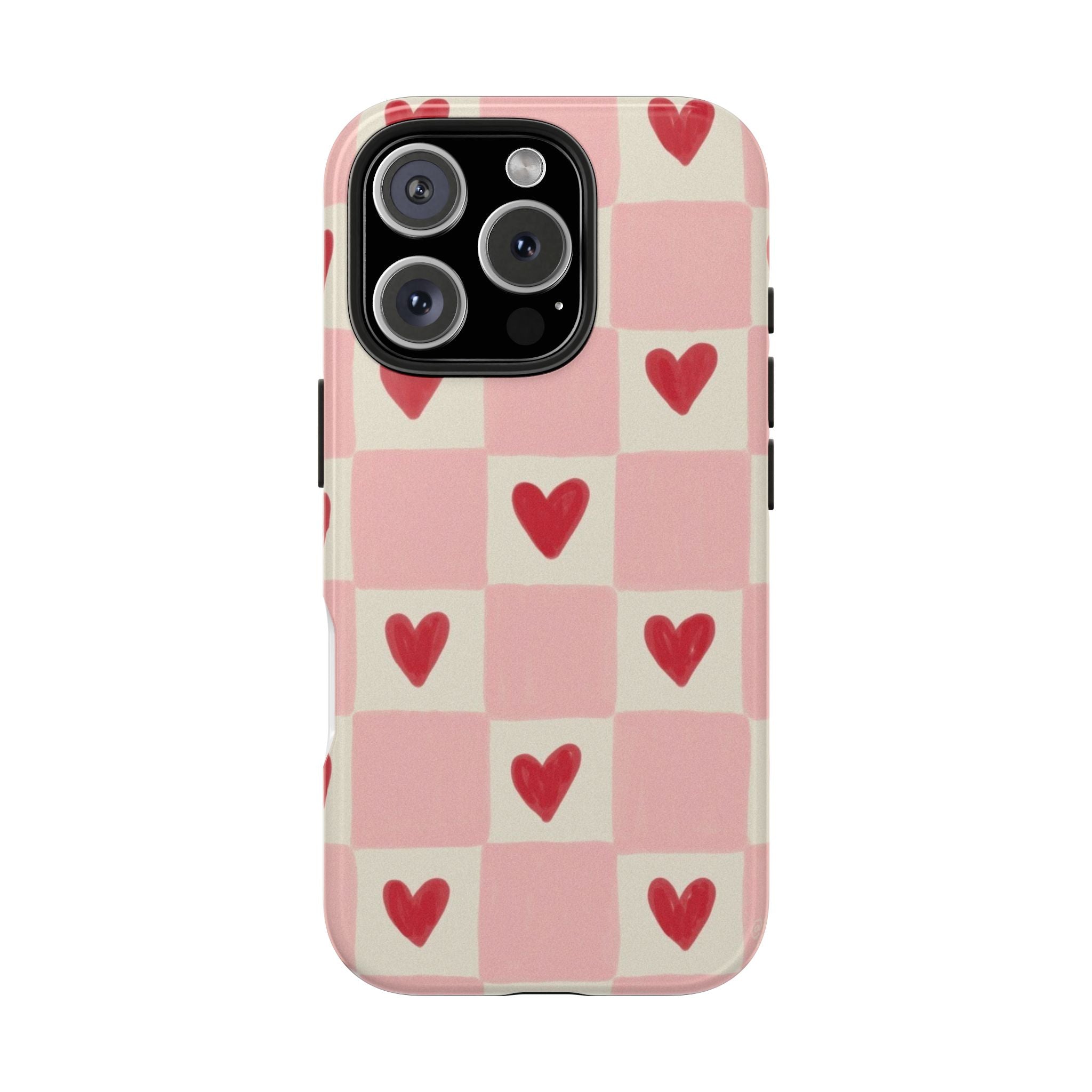 Love-Patterned Tough Phone Case, Heart Design for Essential Protection, Cute Gift for Her, Valentine's Day, Birthday, Everyday Use