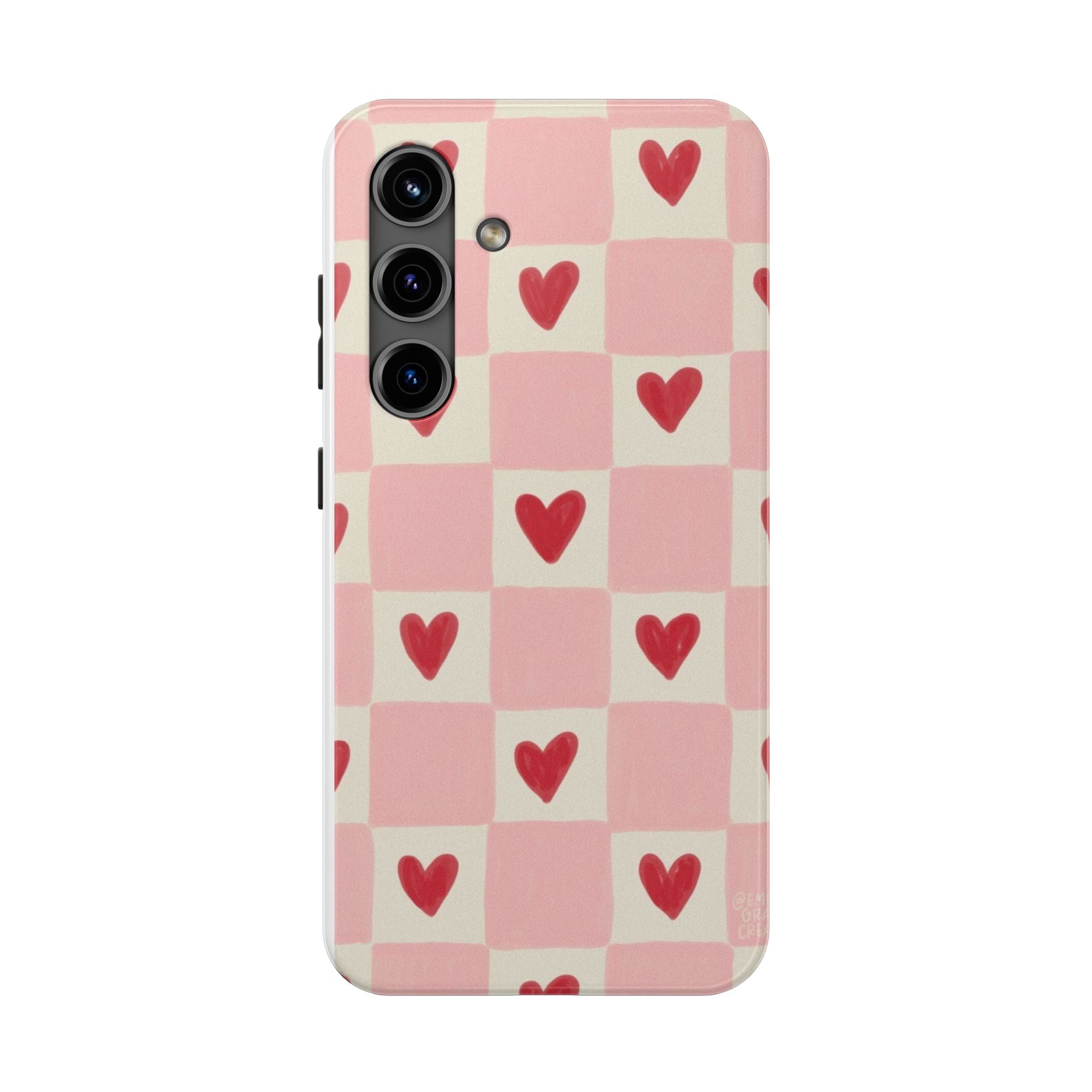 Love-Patterned Tough Phone Case, Heart Design for Essential Protection, Cute Gift for Her, Valentine's Day, Birthday, Everyday Use