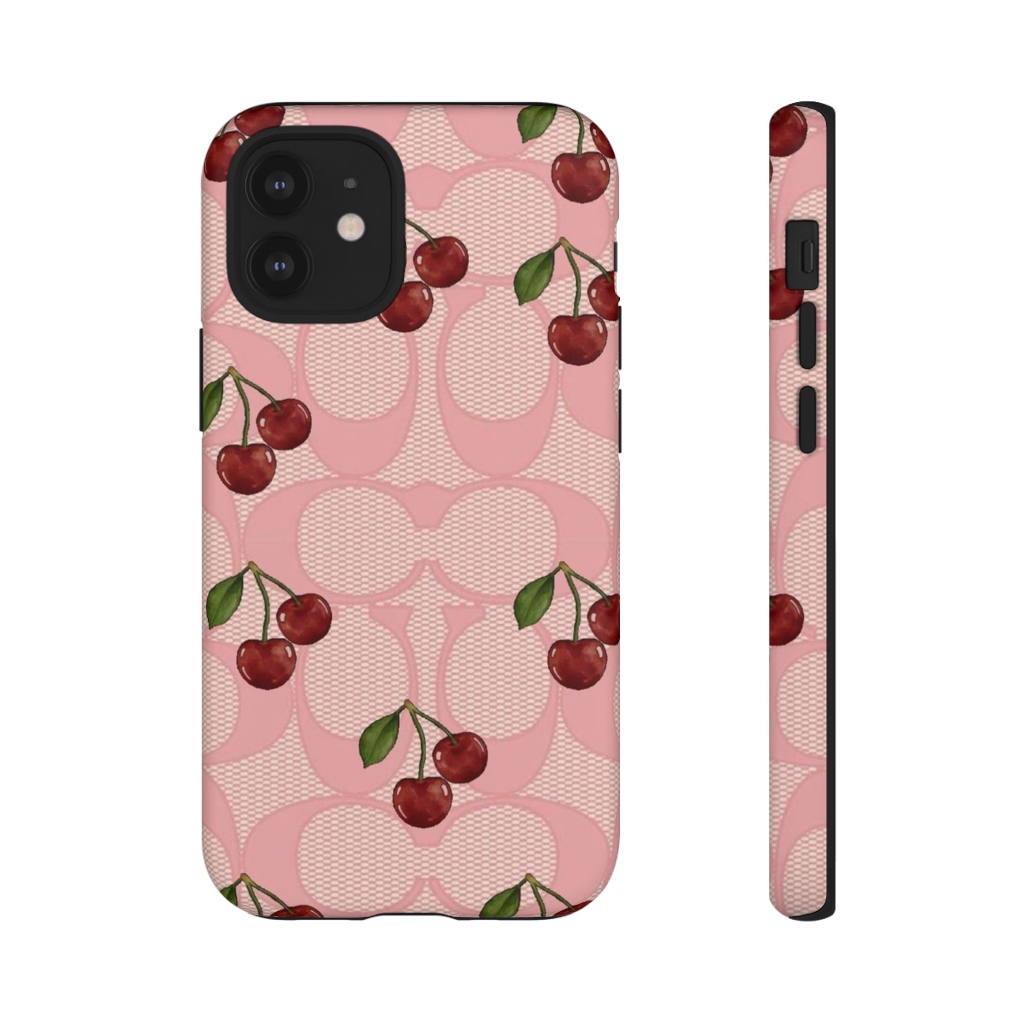 Cherry Pattern Magnetic Clear Impact Case | Phone Cover, Eco-friendly, Gift for Teens, Stylish Protection, Cherry Lovers