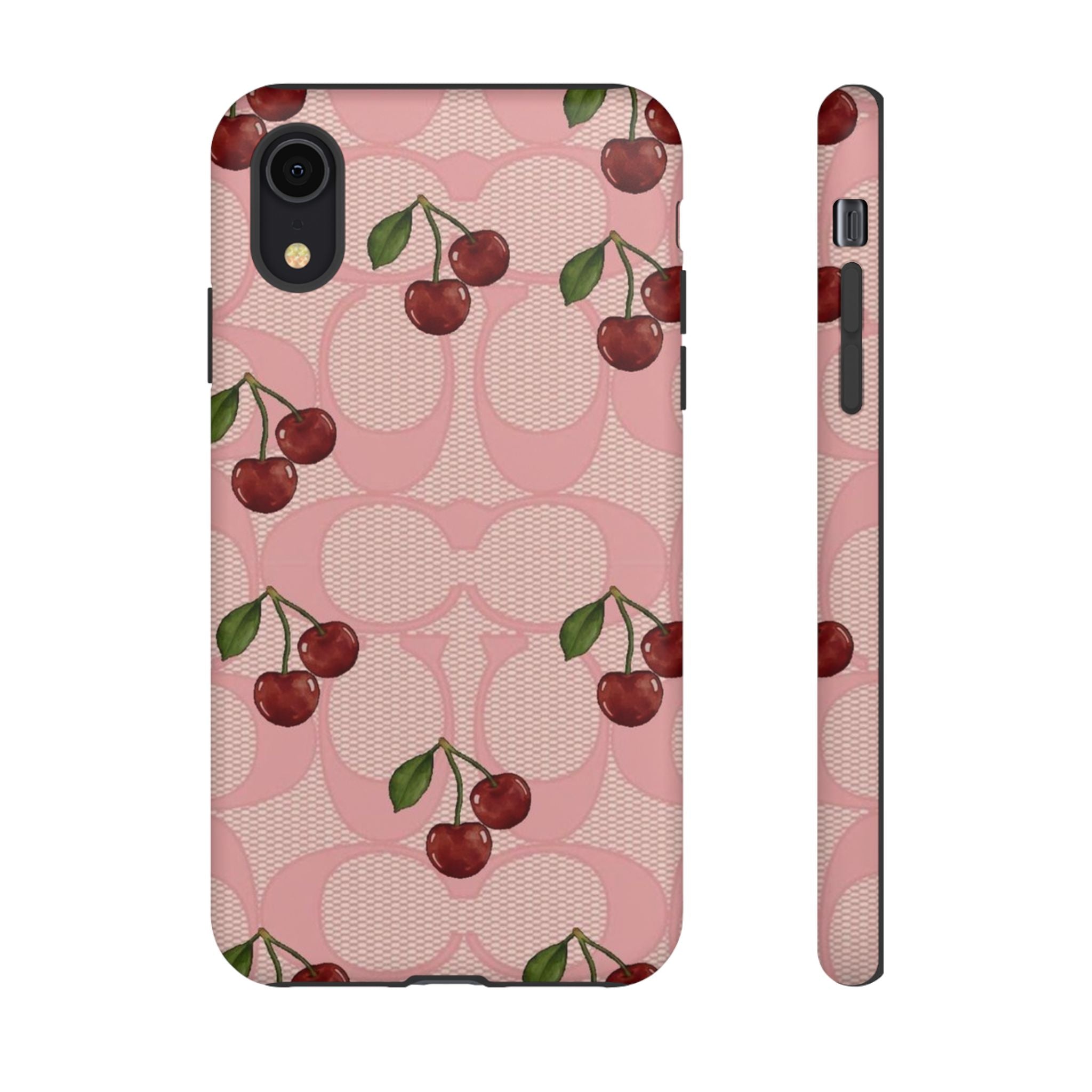 Cherry Pattern Magnetic Clear Impact Case | Phone Cover, Eco-friendly, Gift for Teens, Stylish Protection, Cherry Lovers