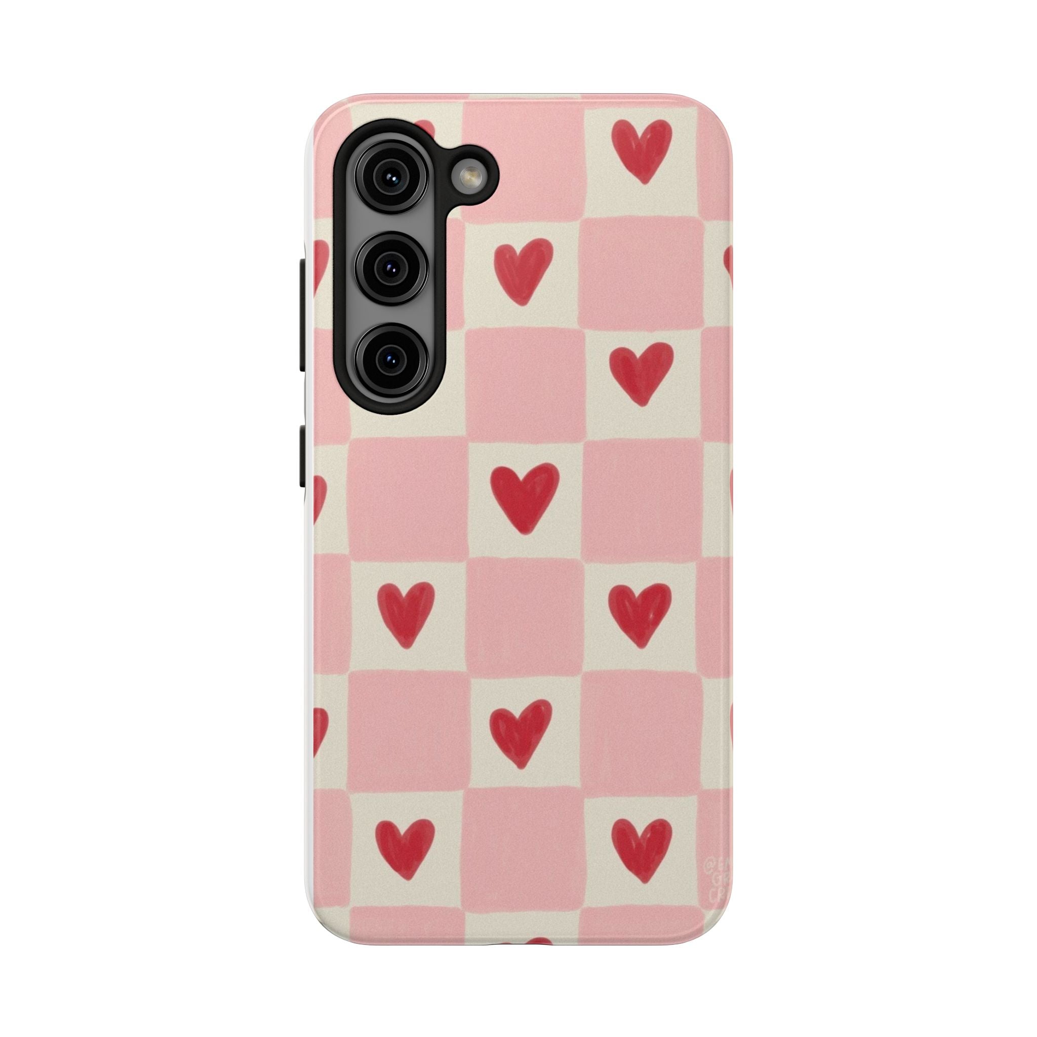 Love-Patterned Tough Phone Case, Heart Design for Essential Protection, Cute Gift for Her, Valentine's Day, Birthday, Everyday Use