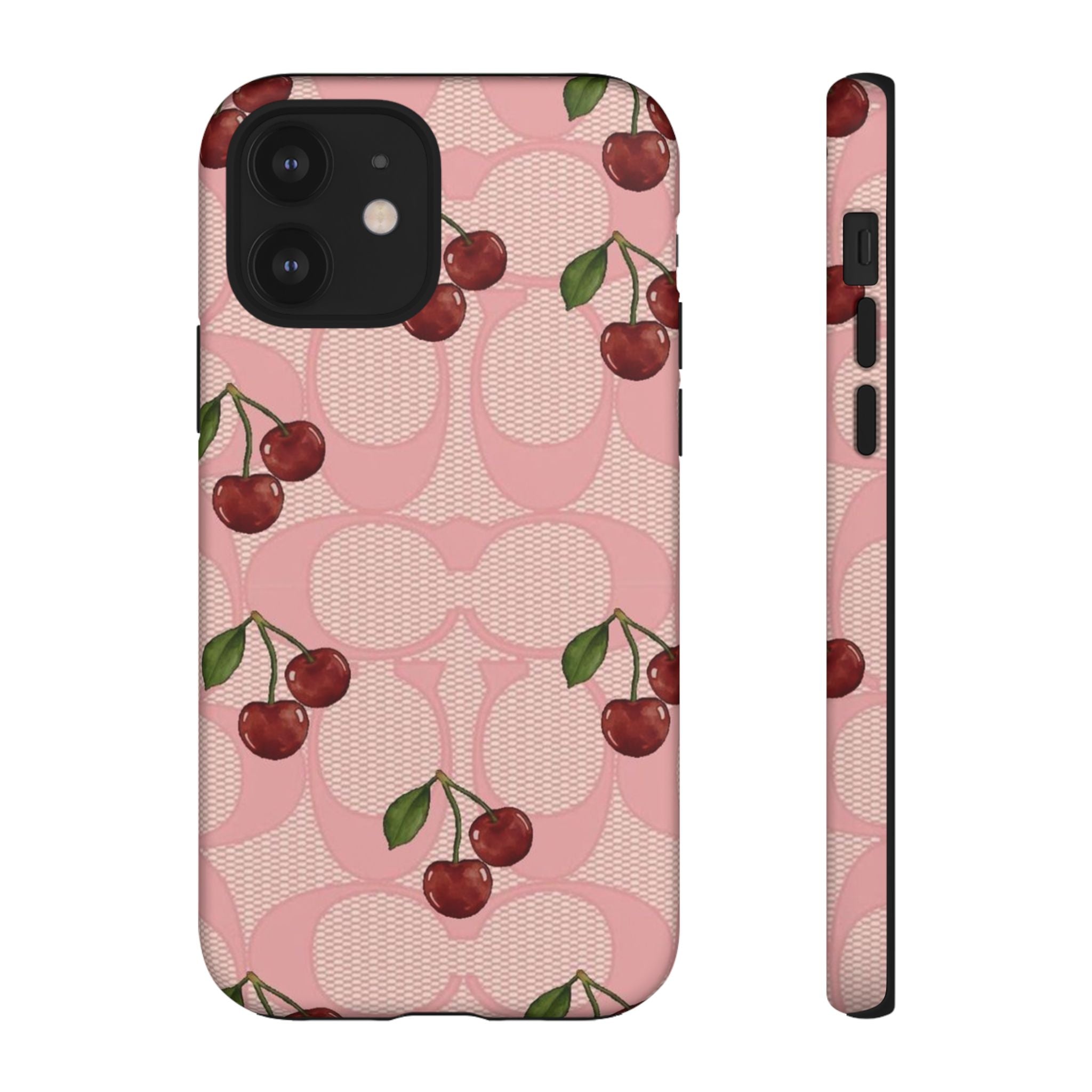 Cherry Pattern Magnetic Clear Impact Case | Phone Cover, Eco-friendly, Gift for Teens, Stylish Protection, Cherry Lovers