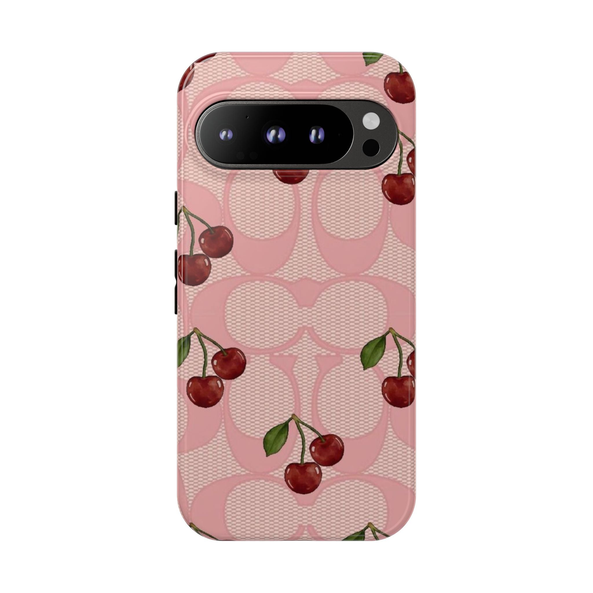 Cherry Pattern Magnetic Clear Impact Case | Phone Cover, Eco-friendly, Gift for Teens, Stylish Protection, Cherry Lovers